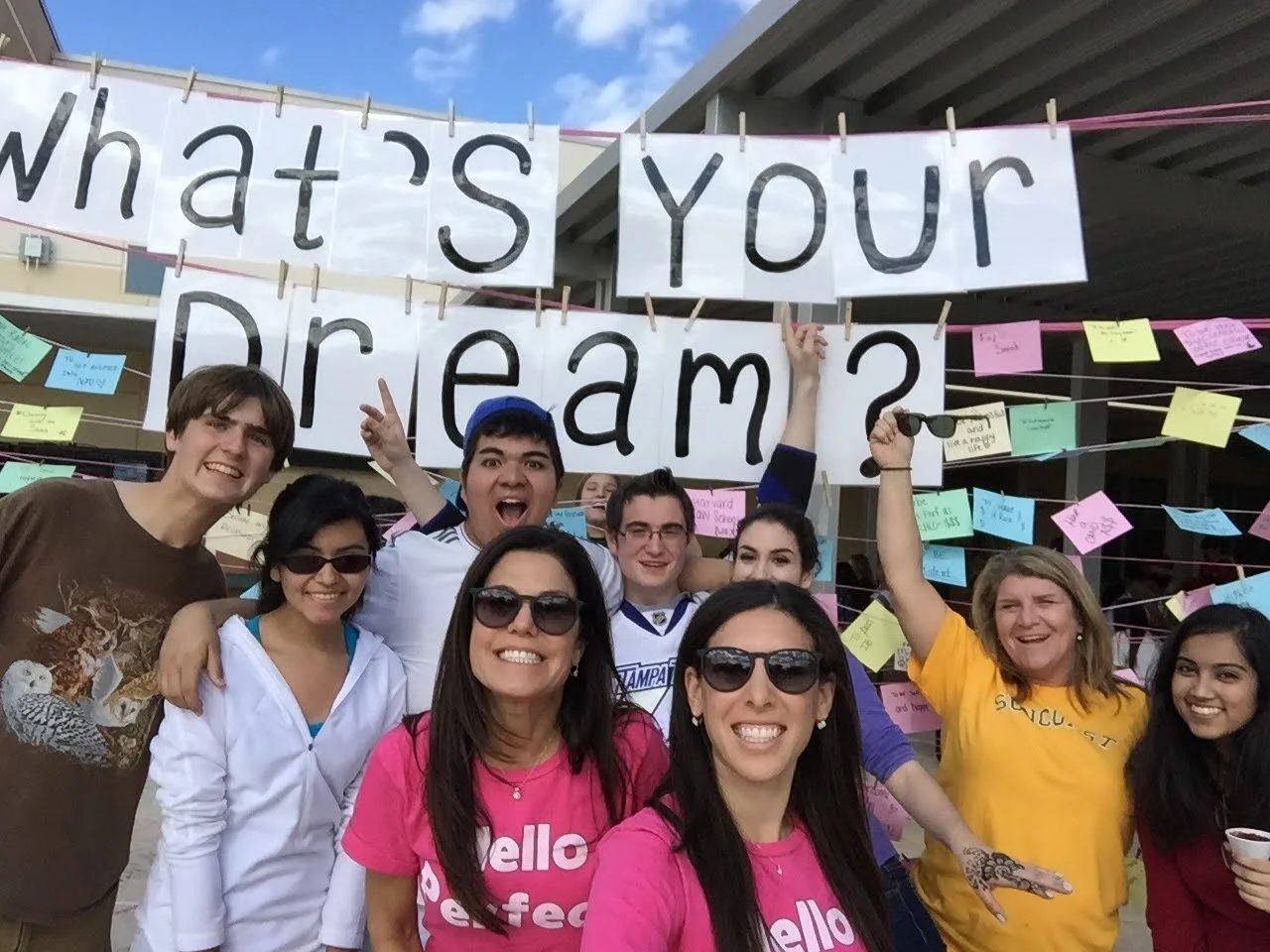 Ch 9: Plan Q - DreamCatcher Walls I brought to middle and high schools as part of Hello Perfect Non-Profit initiatives.