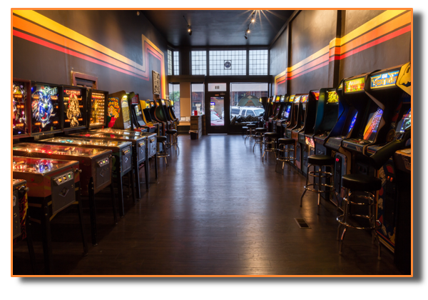 Retro arcade in downtown Bend, Oregon