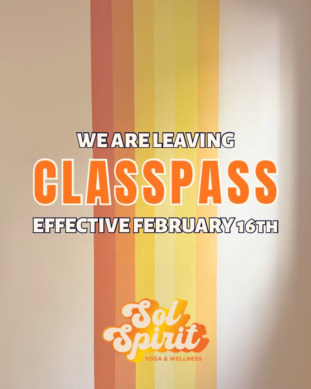 This change comes from a place of love 💛 for our teachers, our space, and our community. 

Thank you for supporting small, local, heart-led studios like ours 🙏🏽 

We are here for any questions and are so grateful to keep flowing with you 🌞 

#goo