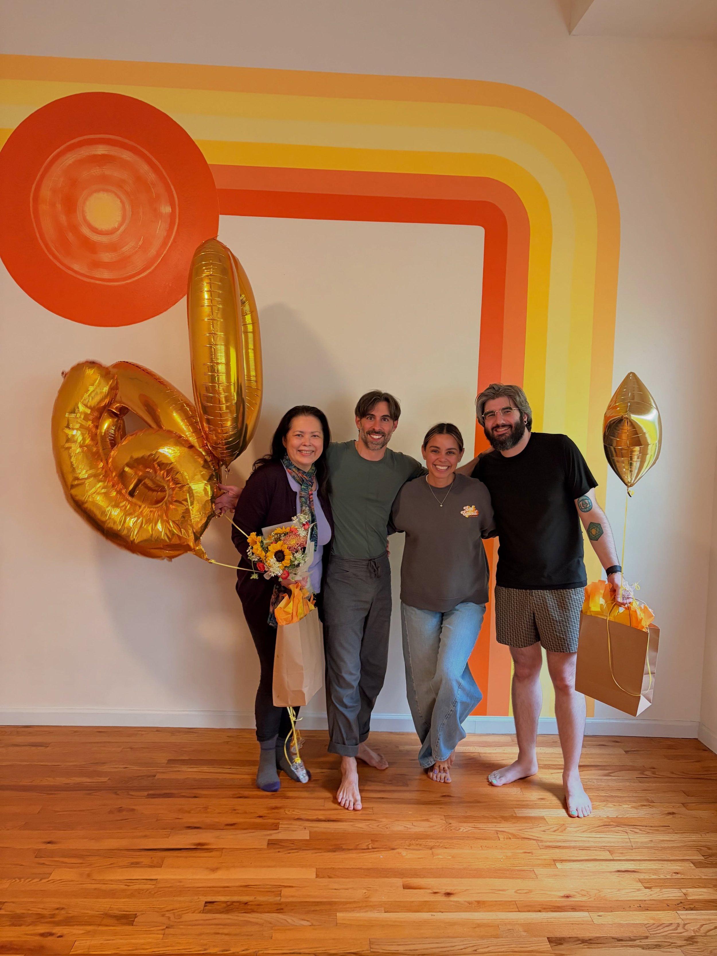 Today marked 2 special milestones in Marc&rsquo;s 11am class 🥳🎉🌞

Eileen completed 600 classes (according to Momence, but we&rsquo;re pretty sure it&rsquo;s WAY more 😅). Eileen was our very first Annual Member back in 2021, and we cannot fully ex