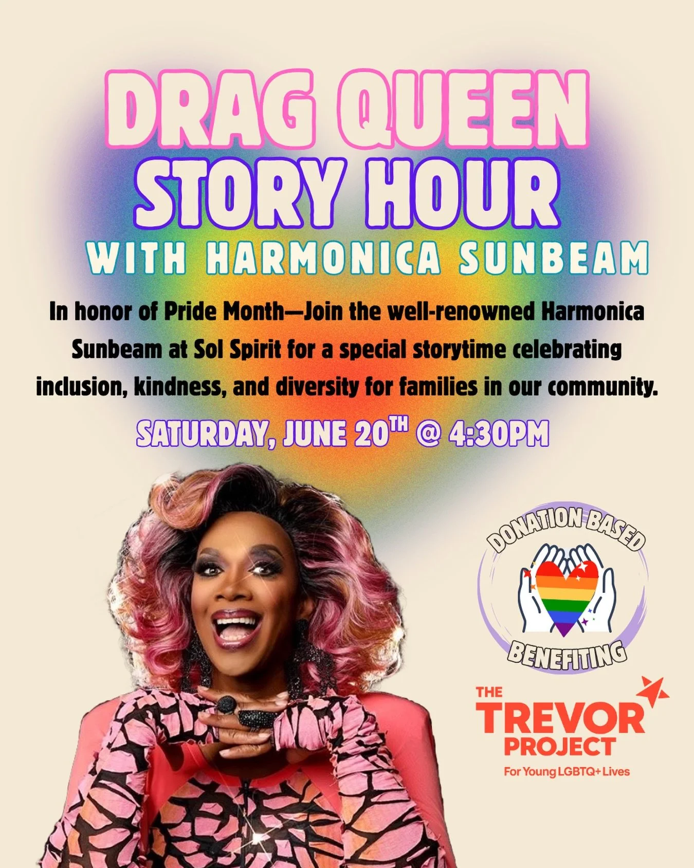🌈 No child should ever have to question their worth, safety, or future simply because of who they are.

In honor of Pride Month, join us for a special Drag Queen Story Hour with Harmonica Sunbeam @hsunbeam &mdash;an uplifting afternoon dedicated to 