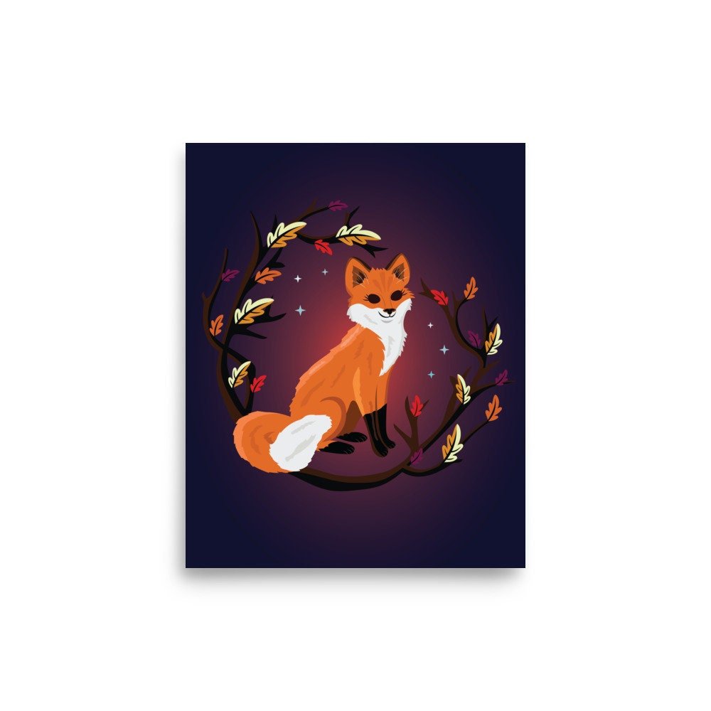 Fall Fox Print
