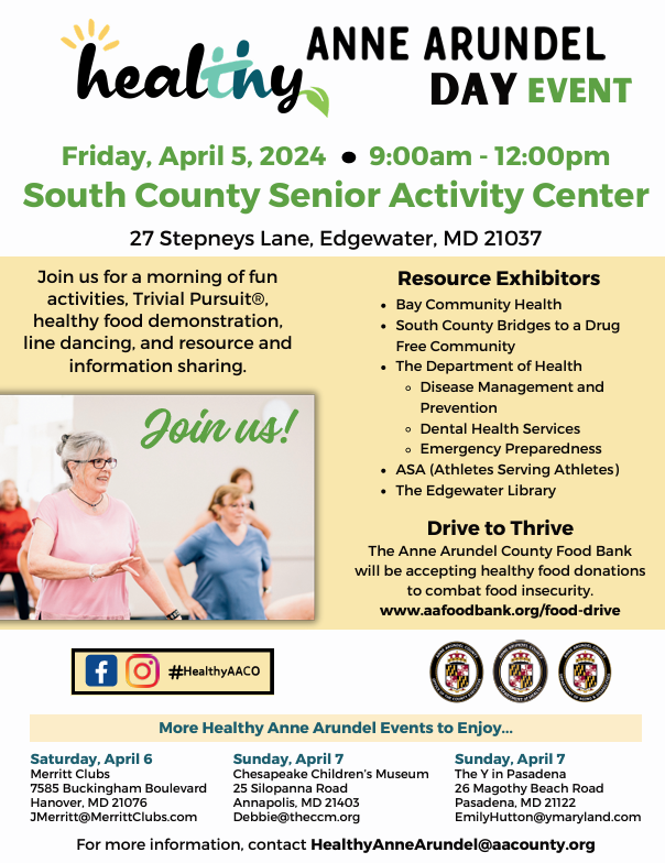 Upcoming Events — Healthy Anne Arundel Coalition