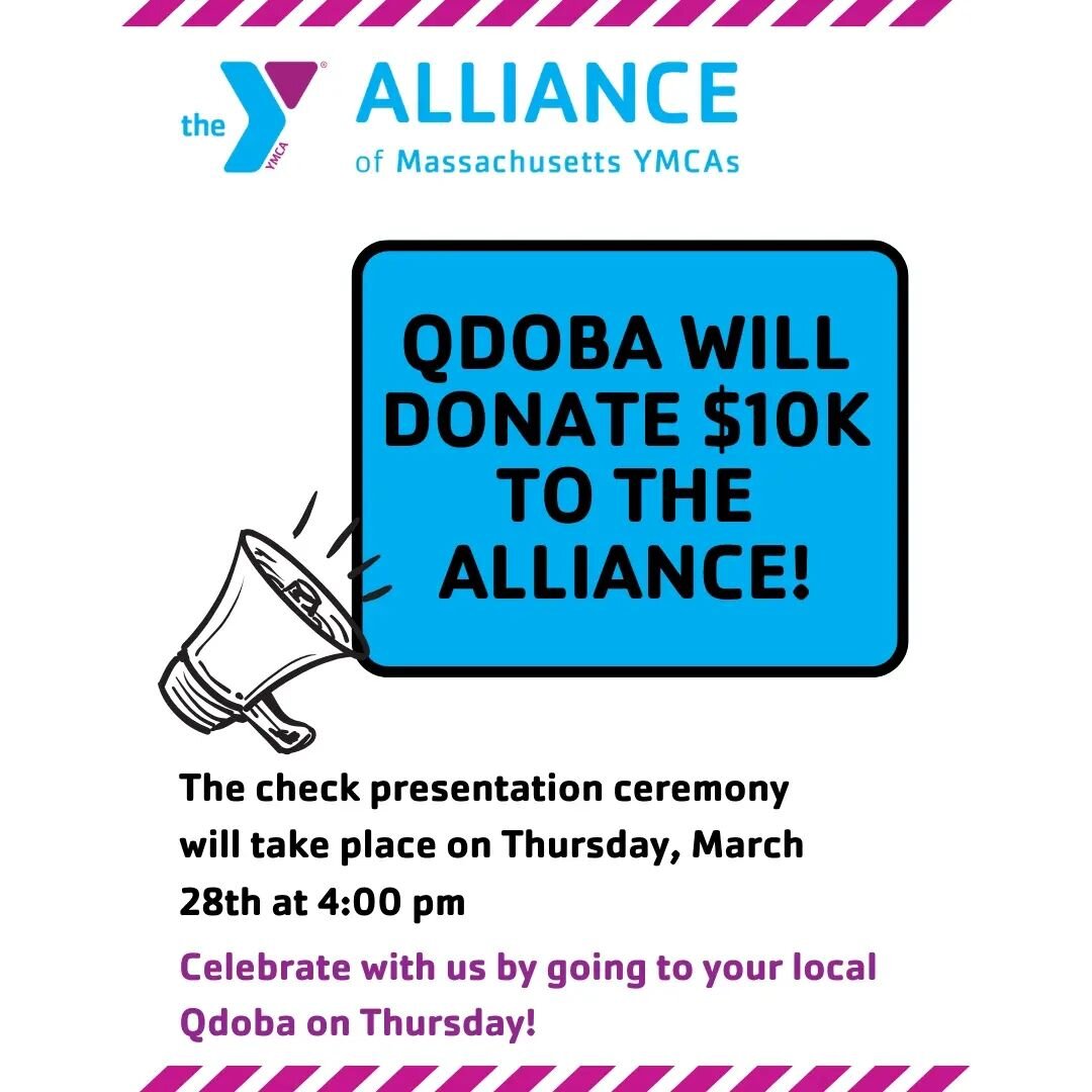 All @qdoba Boston area locations recently partnered with the&nbsp;Alliance of Massachusetts YMCAs for a system-wide fundraiser on February 8th. During this time, 25% of total sales in the 15 QDOBA locations went to the Alliance.&nbsp;As a result, QDO