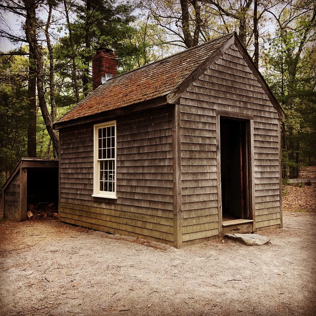 replica of Henry David Thoreau's cabin on Walden Pond.