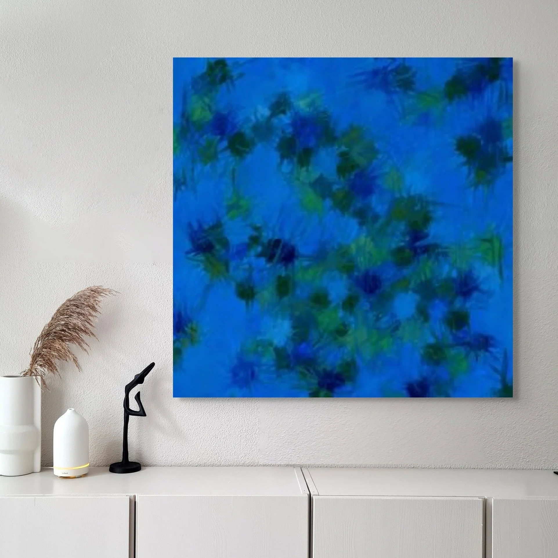 Imagine coming home to the calming presence of these deep blues and greens, with layering and textures that evoke the feeling of drifting through water&hellip; 

Visit www.lindasirow.art (link in bio) to view more paintings, and to contact me about m