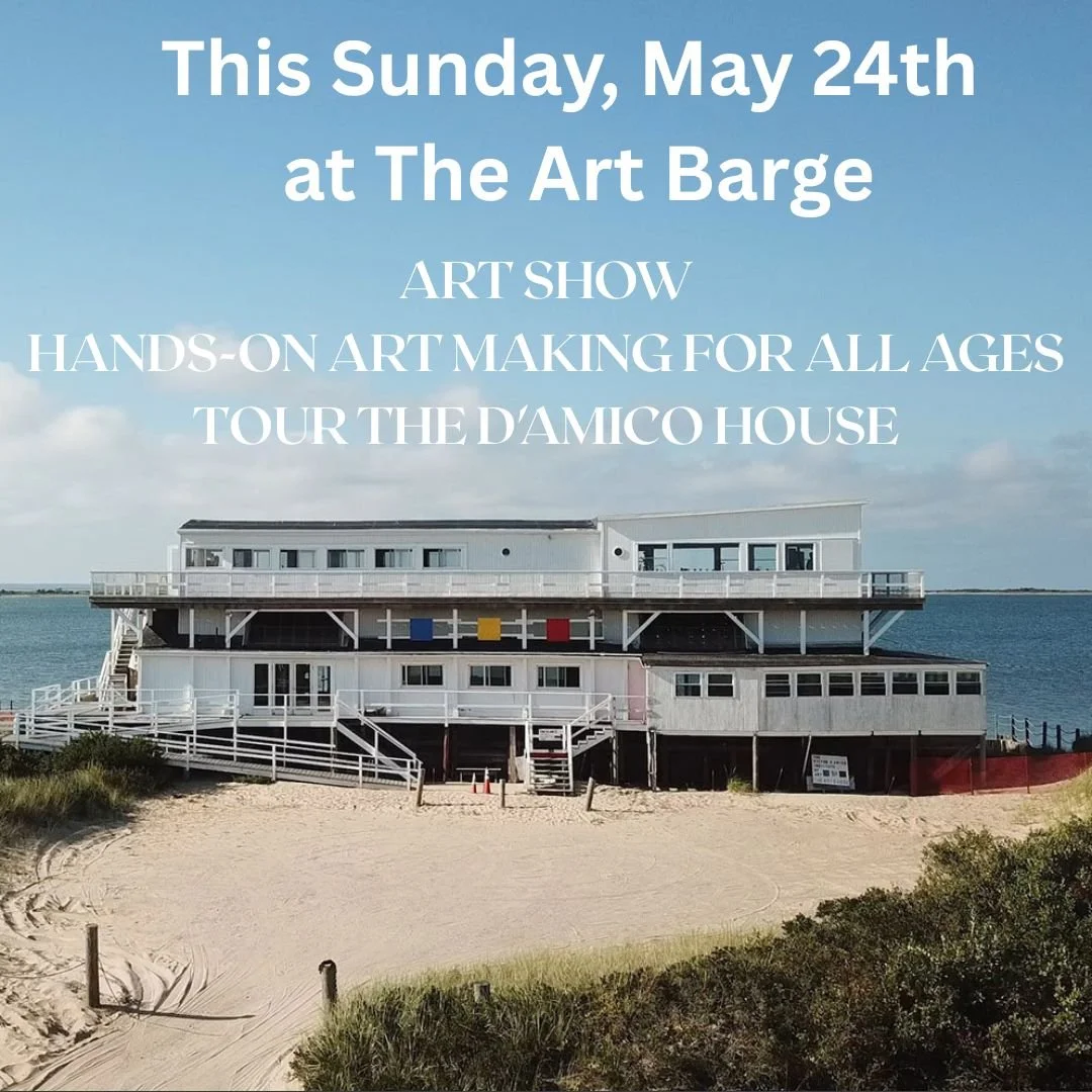 Sharing this info for anyone near the East End of Long Island this weekend...🎨

This Sunday, May 24th, from 1&ndash;4 p.m., at The Art Barge -
Spend the afternoon by the bay celebrating art, creativity, and community!

Featuring 
...a special Open H