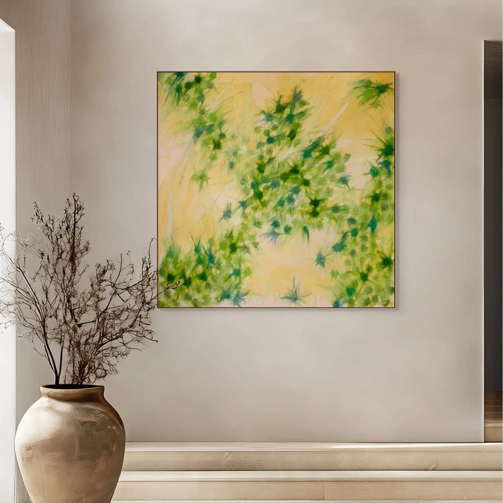 GREEN ALIVE &bull; 50&rdquo;x 50&rdquo; &bull; Oil on Canvas
Wishing you a pleasant weekend! ☀️🌿☀️
.
.
.
#artoftheday #abstractart #originalart #artforsale #inspiredbynature #oilpainting