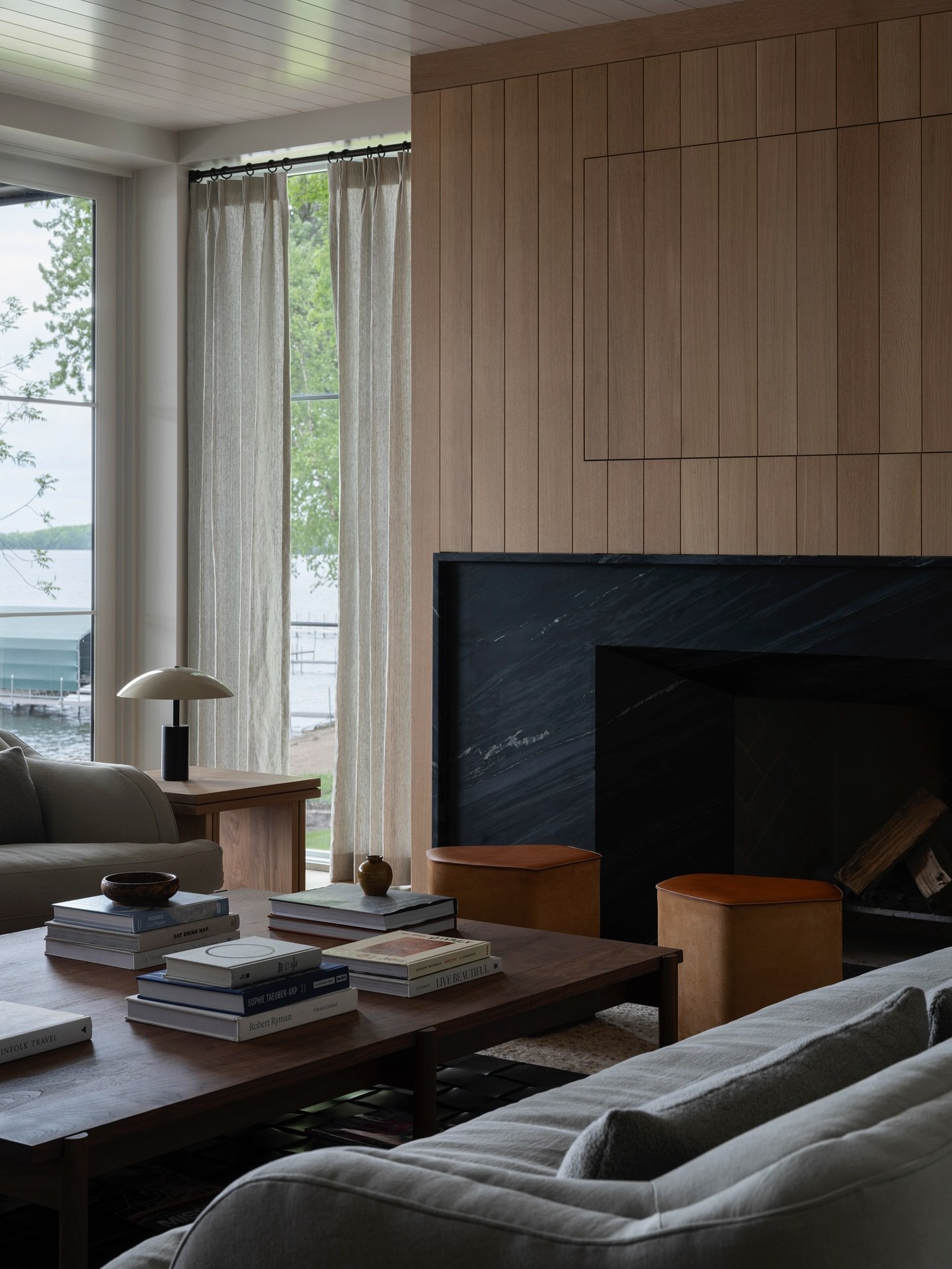 Our #yilakesidemodernist project in partnership with @streeterhomes and @pka.arch is in @ruemagazine! Perched on the shores of Lake Minnetonka, this lakeside retreat is serene inside and out. Steeped in soft finishes, this home is wonderfully calming