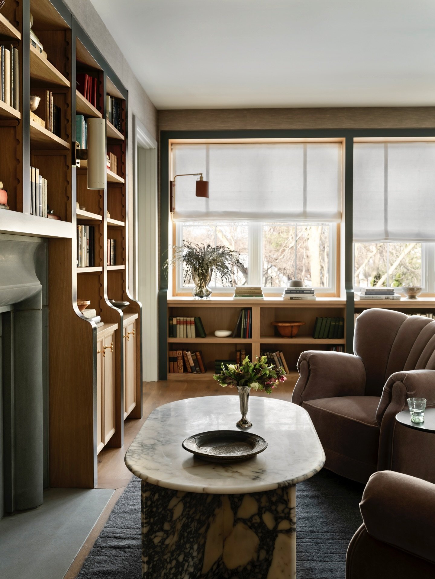 Did you see our latest feature in @ruemagazine? Read all about this lakeside home we created with @pka.arch + @streeterhomes. I may be biased but the cabinetry profile in the library might be my favorite of all time! I&rsquo;d suggest zooming in on t