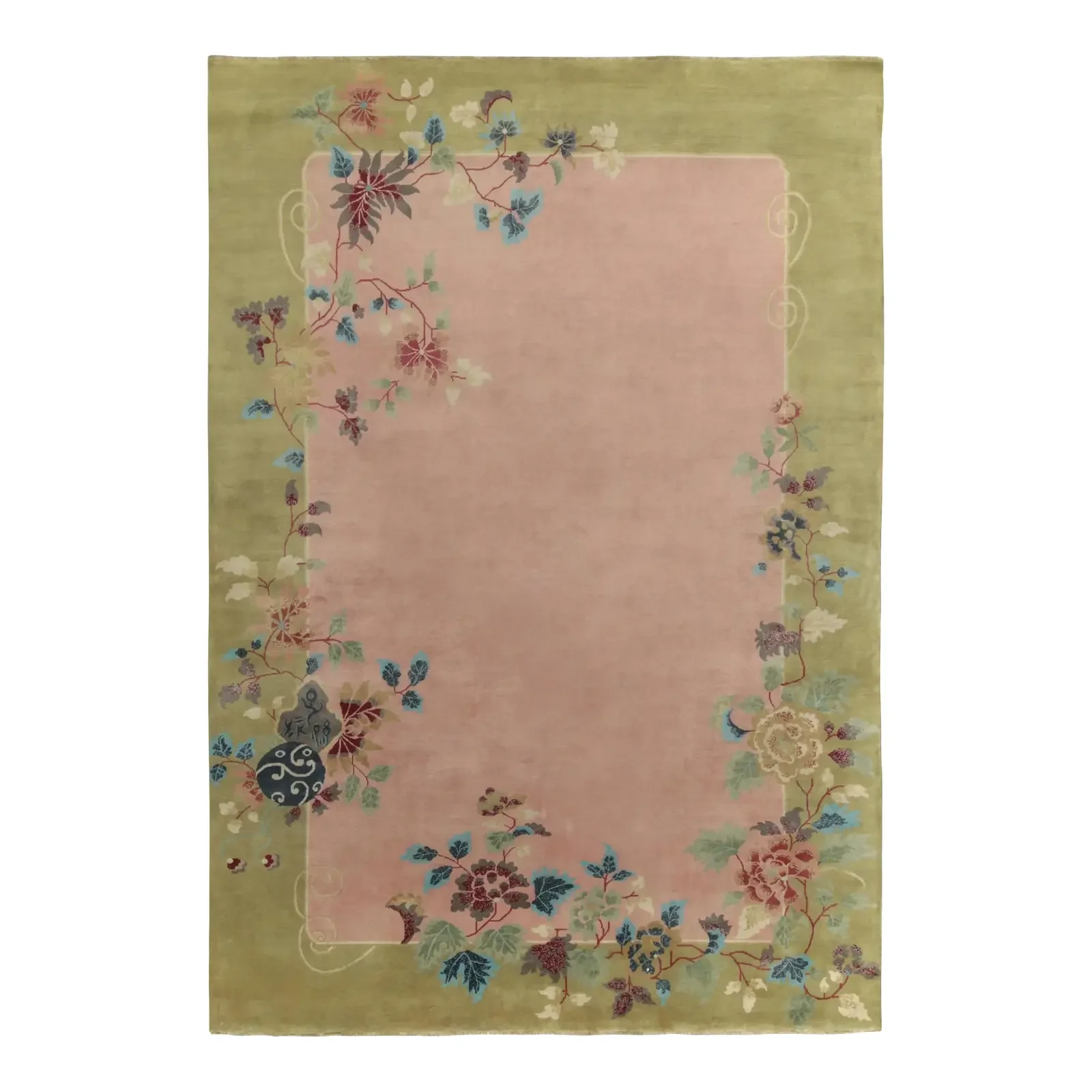 rug-and-kilims-chinese-style-art-deco-rug-in-pink-green-border-and-floral-patterns-0232.webp