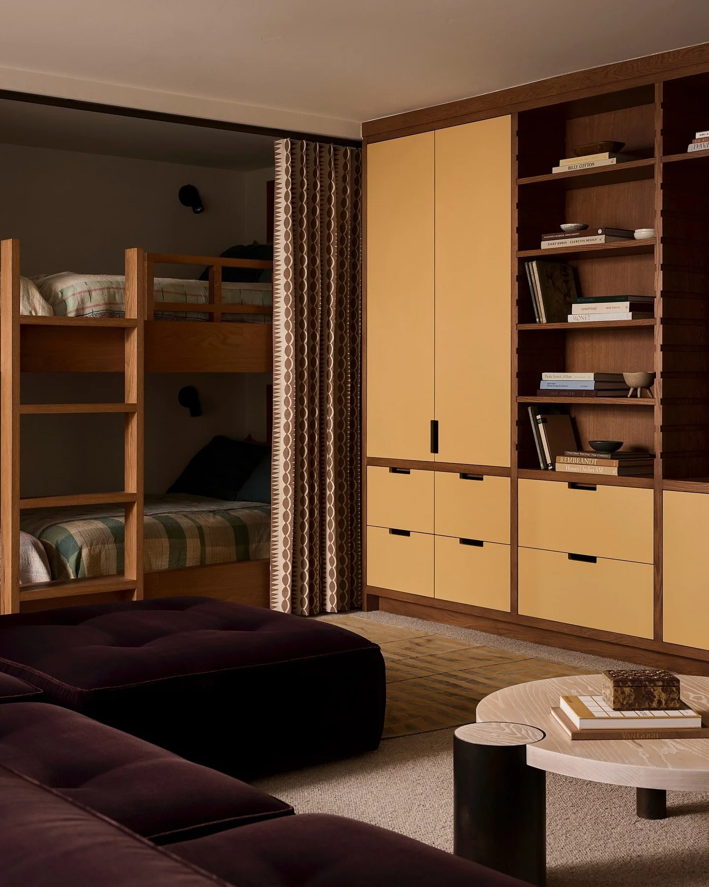 In so many of our projects we&rsquo;re tasked with making spaces multi-functional. It&rsquo;s a fun puzzle to solve and in our #yisunvalleyskihouse project the brief was find as many spots to sleep as possible. Enter the media + bunk room combo &mdas