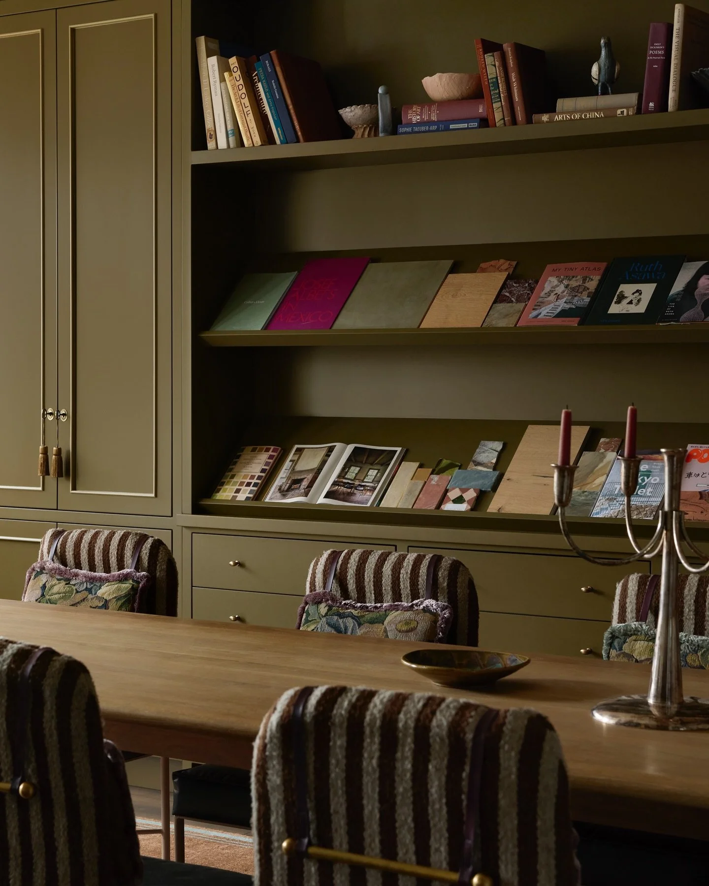 A peek inside our Minneapolis studio &mdash; we&rsquo;ve got tile and stone installs, cutie rugs arriving and flat lays of beautiful things in the making. We were recently in Park City, and have the cutest new shop dog, Mabel!