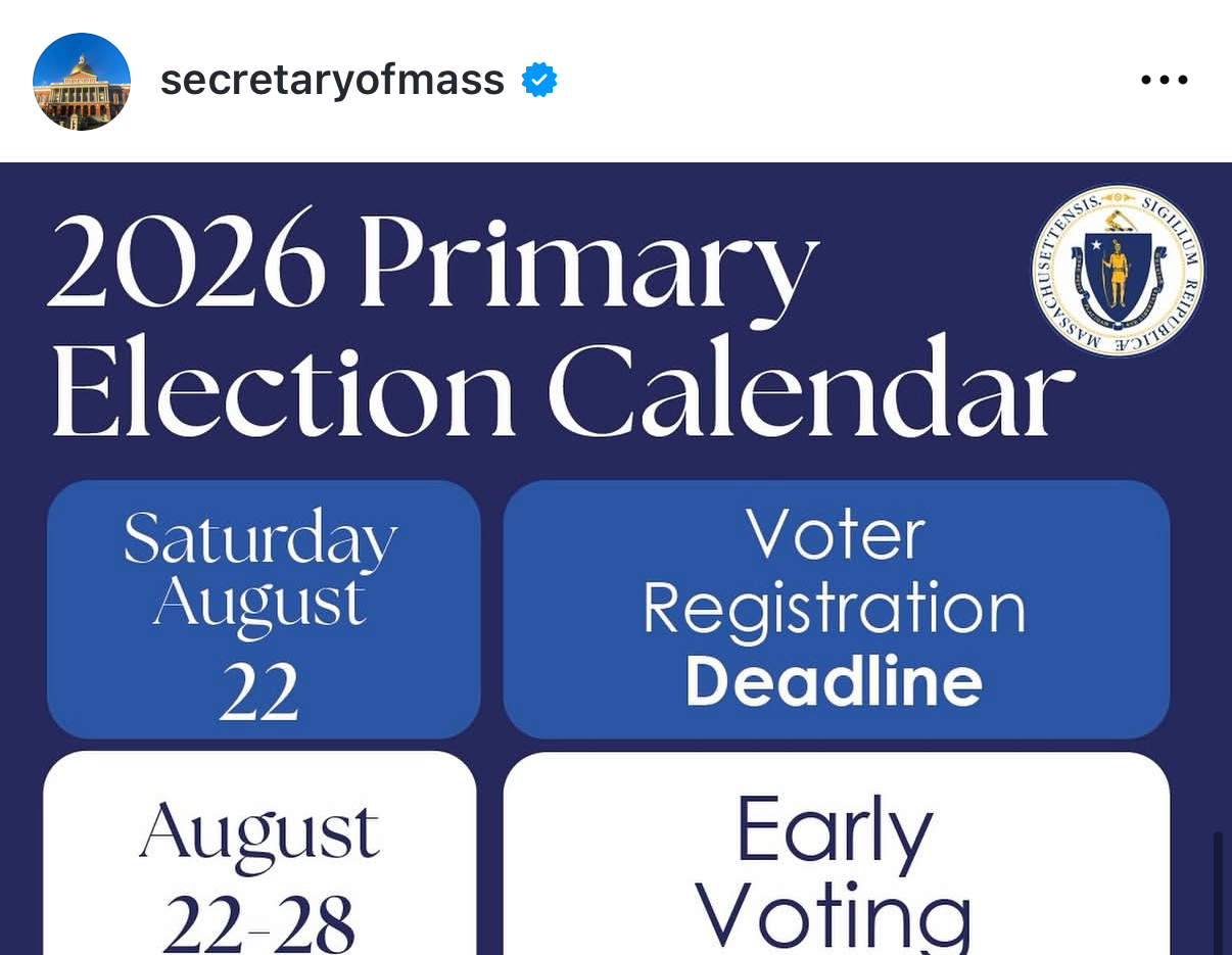 Secretary of Mass. Instagram: Voter Info