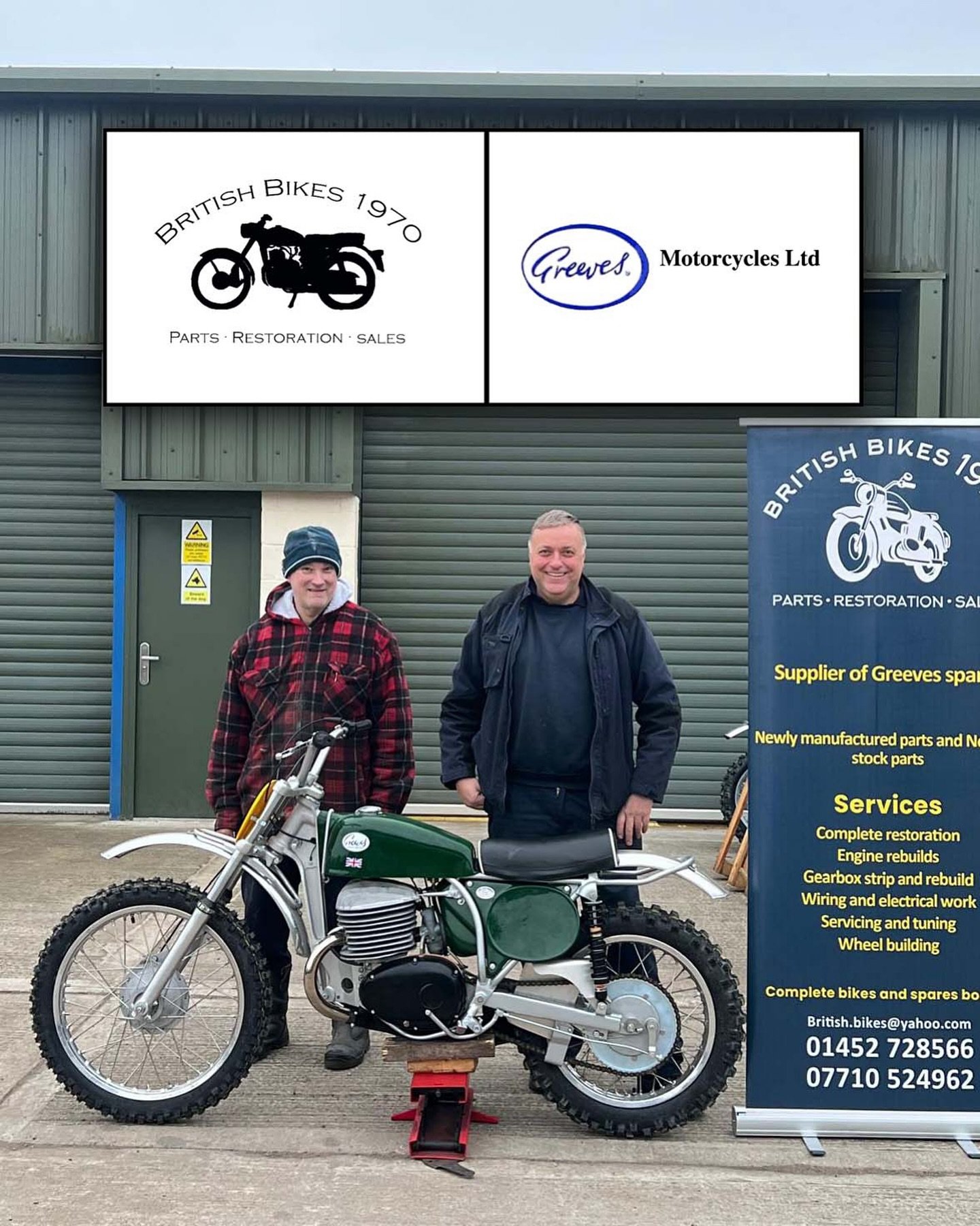BRITISH BIKES ACQUIRES GREEVES MOTORCYCLE LTD ASSETS 

British Bikes 1970 is now the official global home for all things Greeves! On 7th May 2025, we acquired all the Classic Greeves assets from Greeves Motorcycles Ltd and secured the exclusive righ