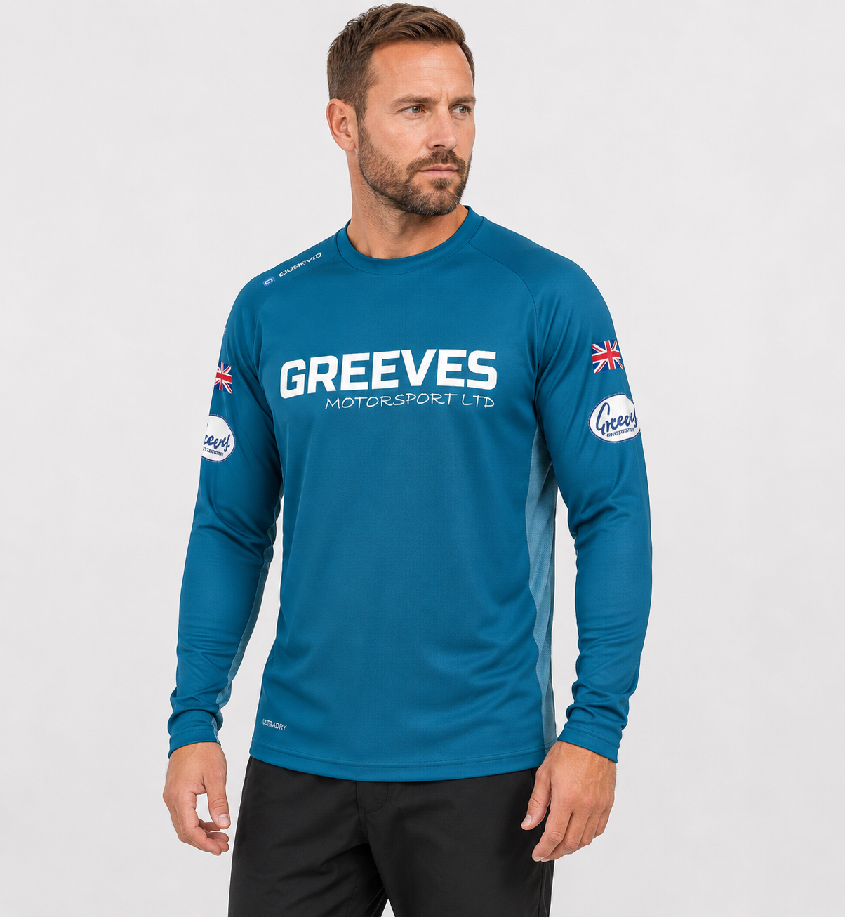 Greeves Motorsport_Race Shirt_Model_Front.png