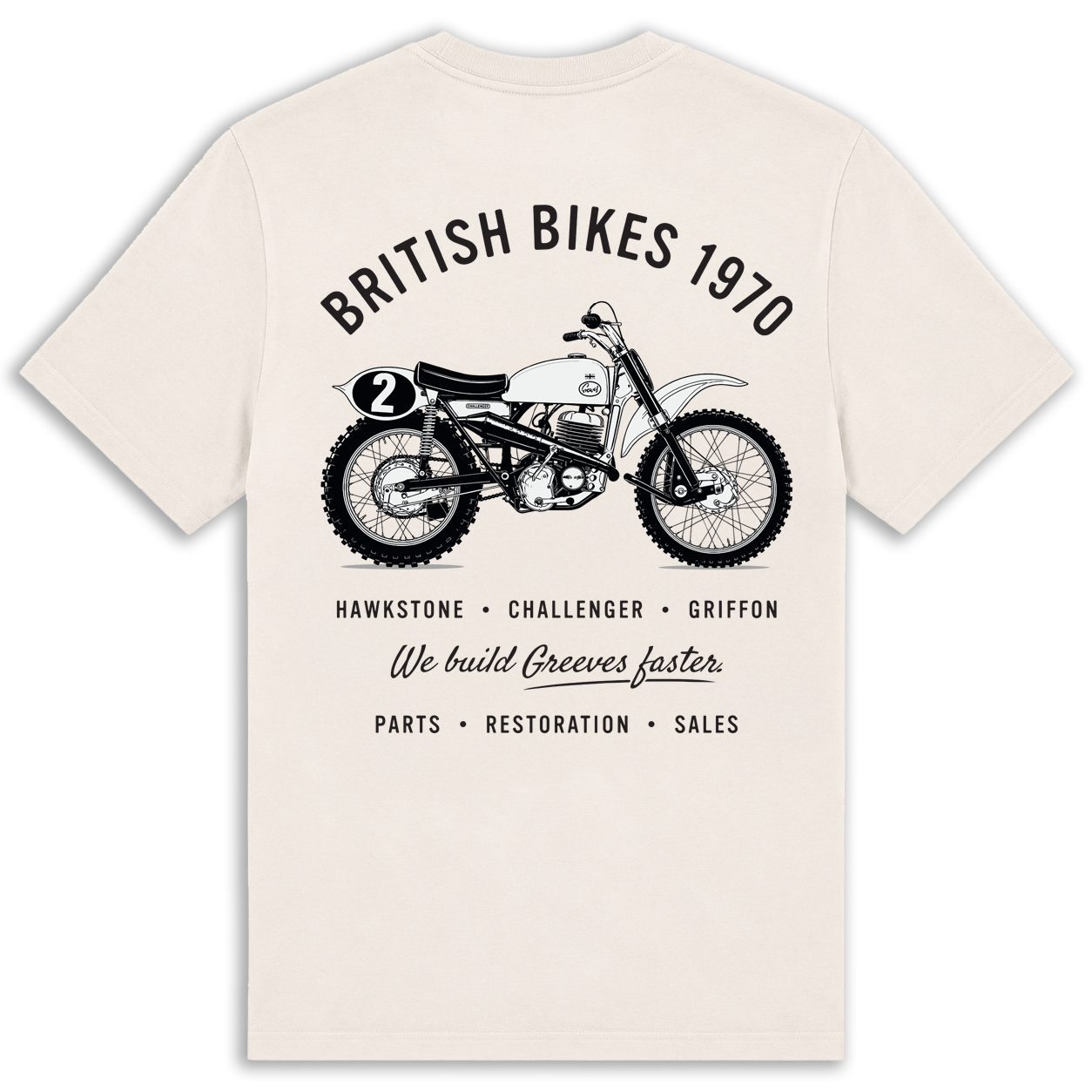 Heritage Collection – Greeves Motocross Cream T-Shirt