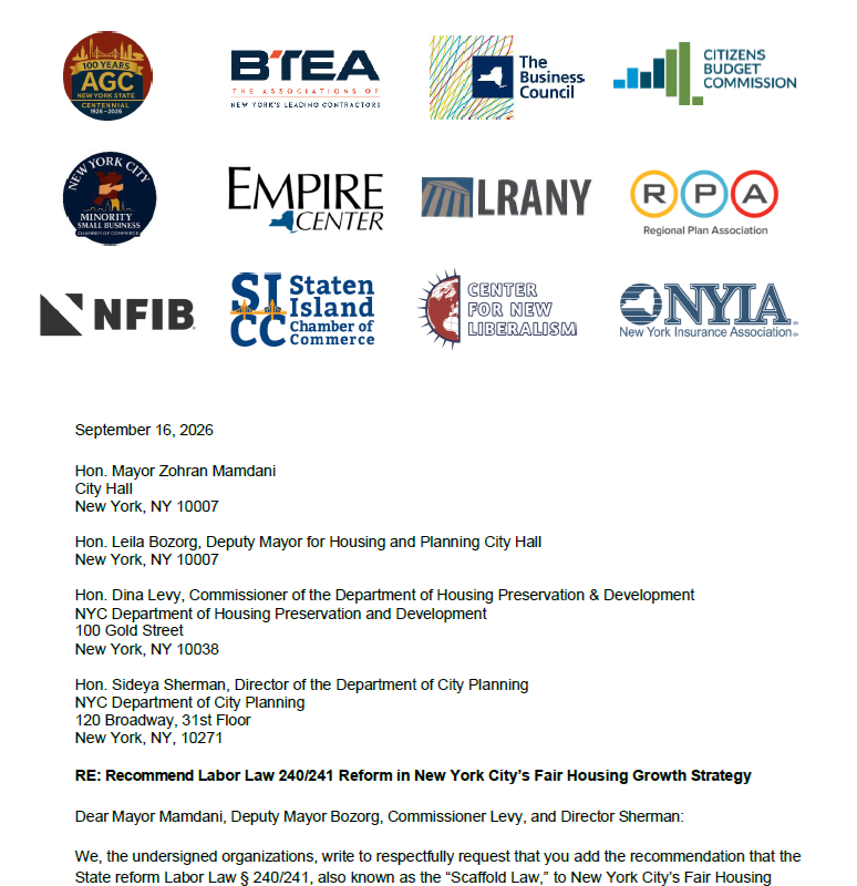 amNY: Op-ed | An open letter to City Hall on Scaffold Law reform