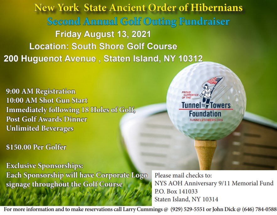 New York State Ancient Order of Hibernians Second Annual Golf Outing  Fundraiser — New York State Ancient Order of Hibernians