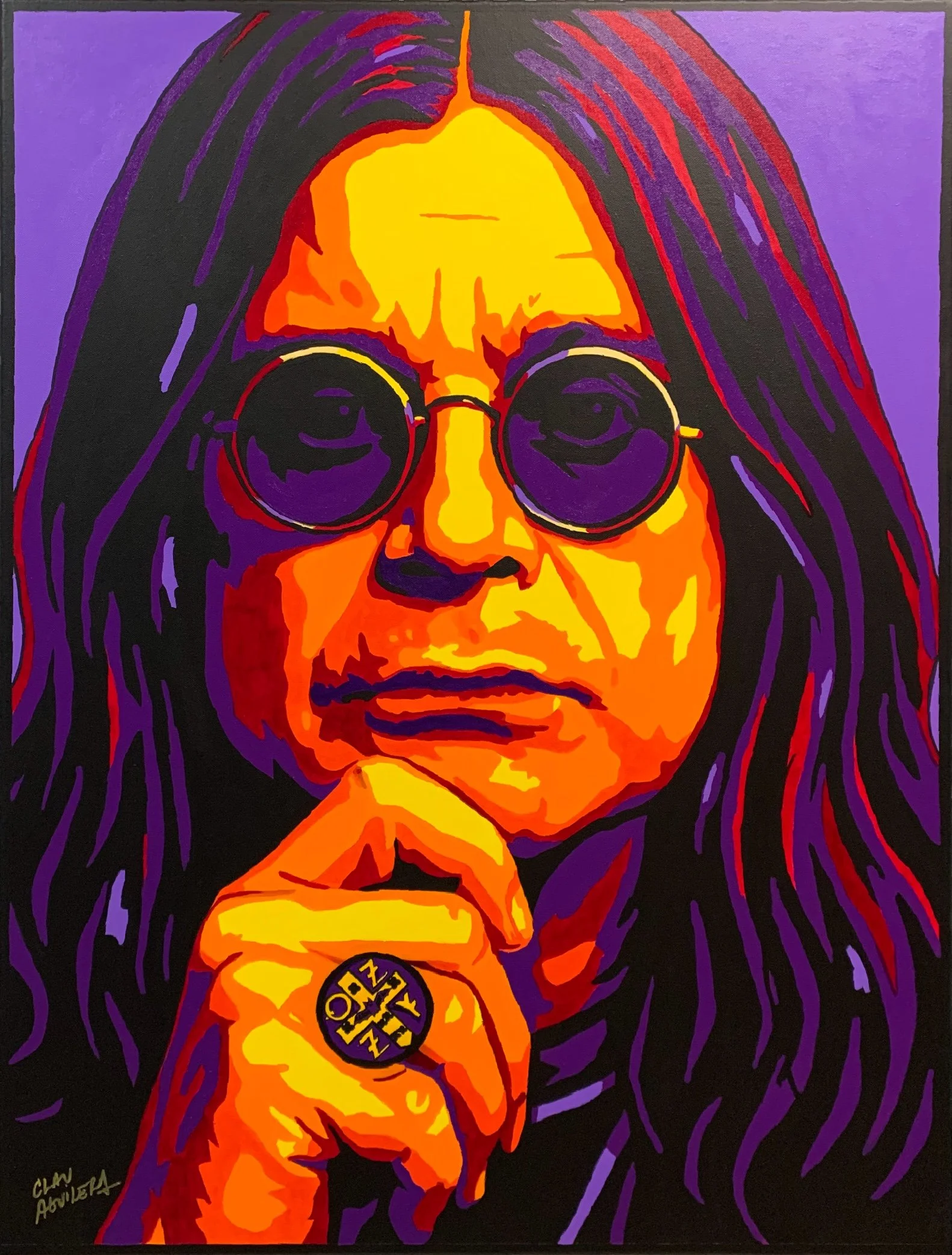 *Name: Ozzy
*Medium: Acrylics on canvas 
*Size : 30 in x 40 in .