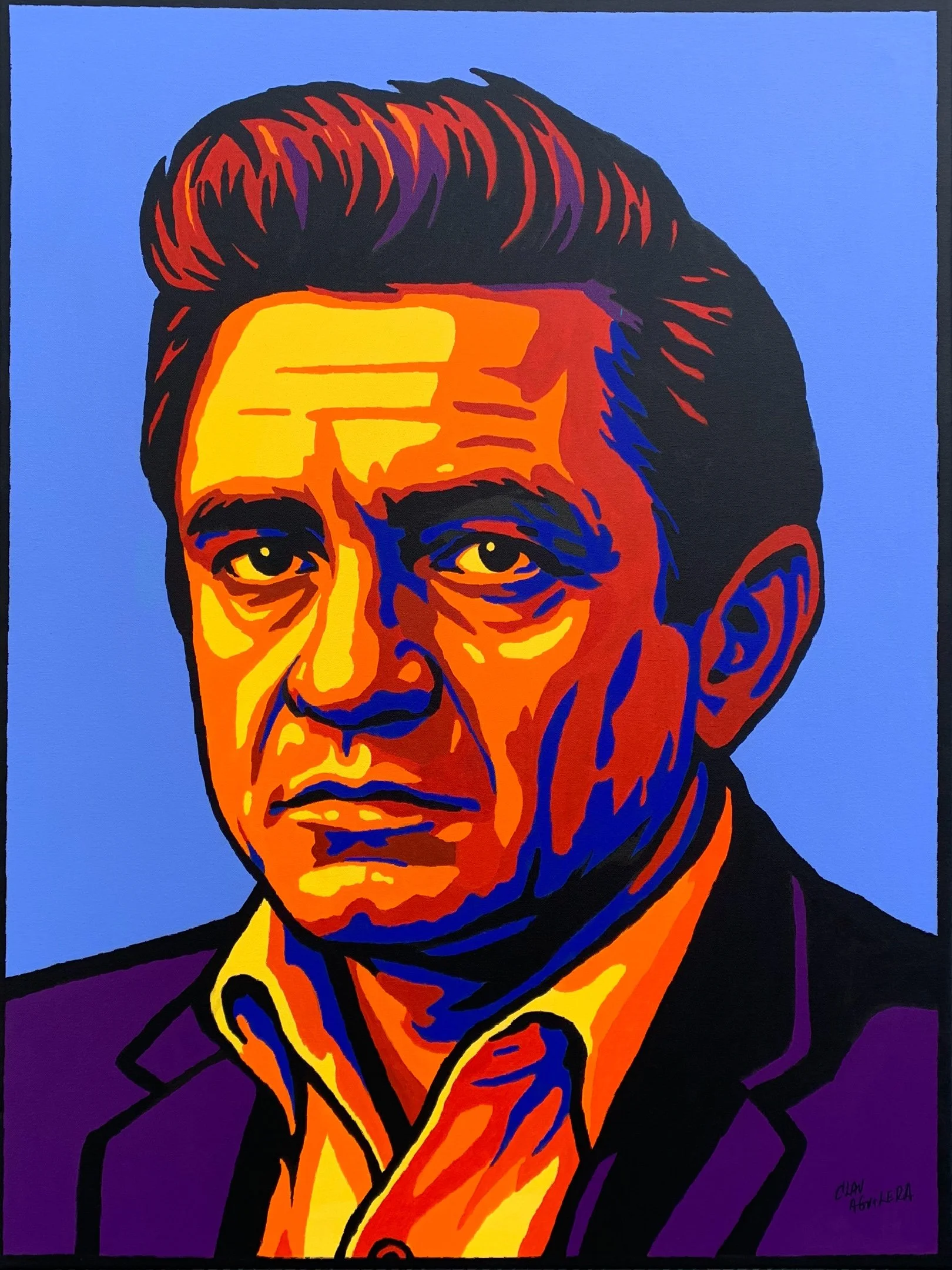 *Name: Cash
*Medium: Acrylics on canvas 
*Size : 30 in x 40 in .