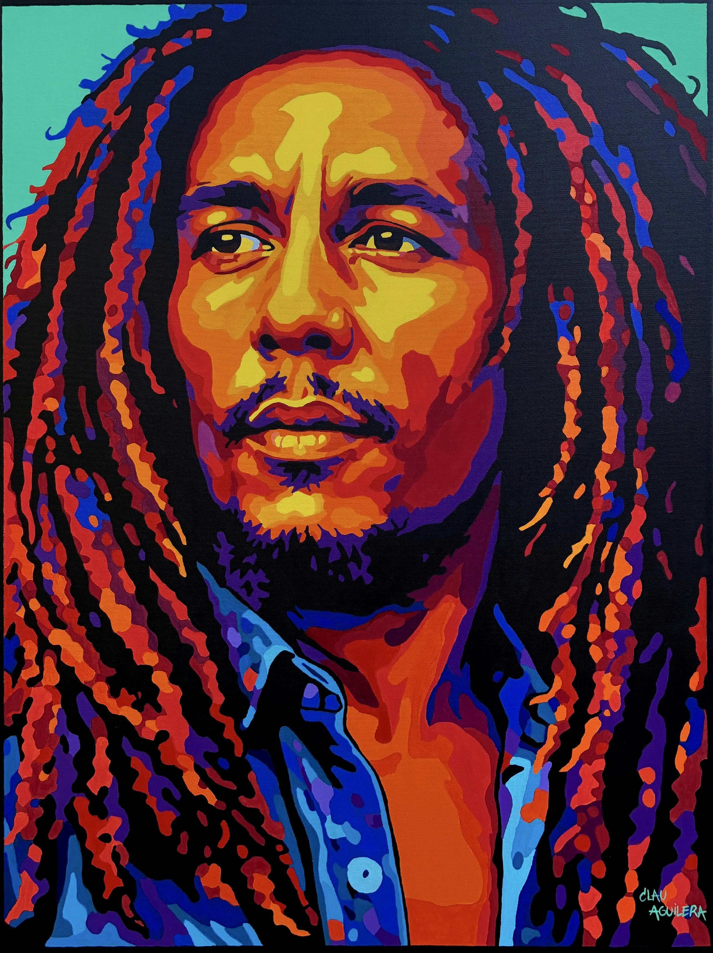 *Name: Marley
*Medium: Acrylics on canvas 
*Size : 30 in x 40 in .