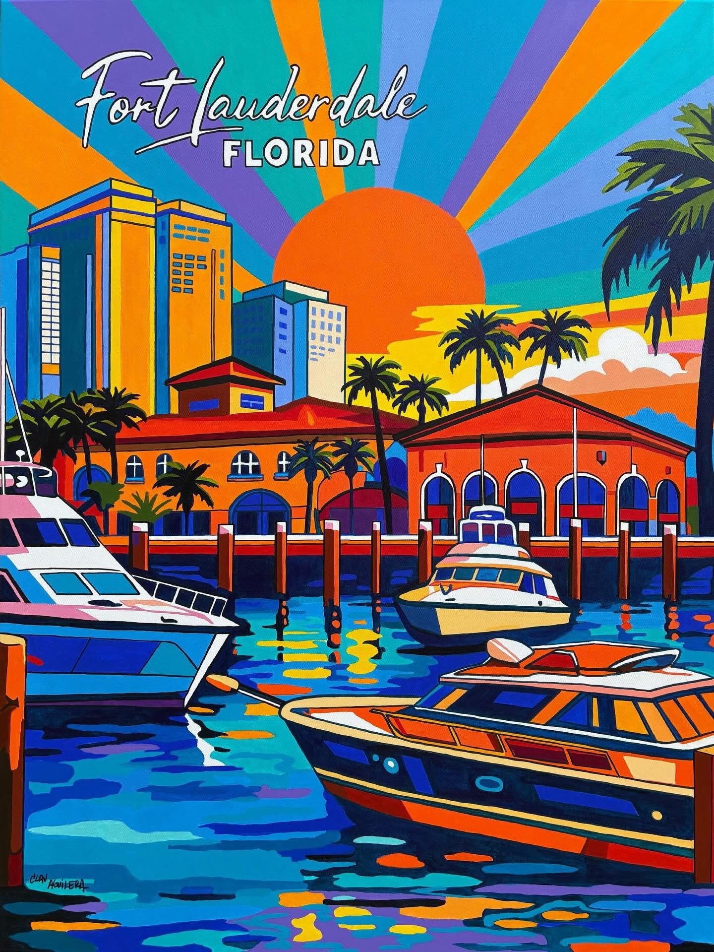 *Name: The color of the coast
*Medium: Acrylics on canvas 
*Size : 30 in x 40 n .