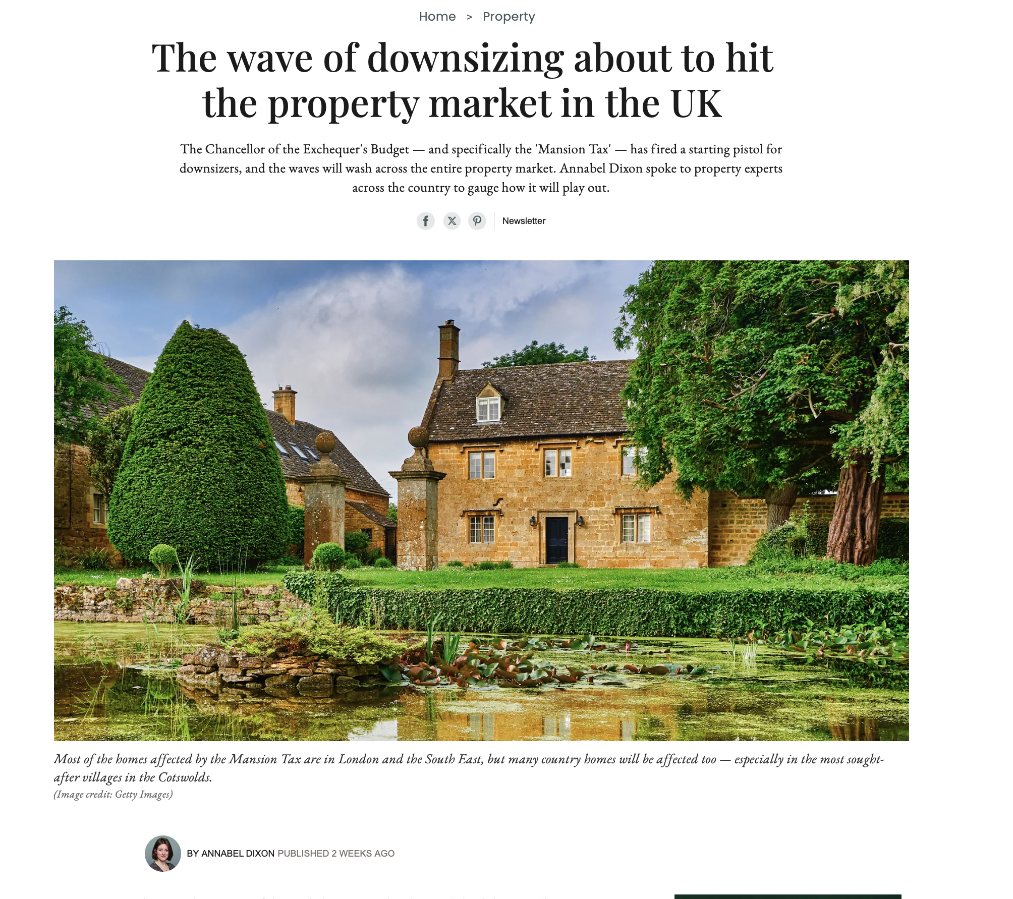 How will the new mansion tax affect the higher end of the market?