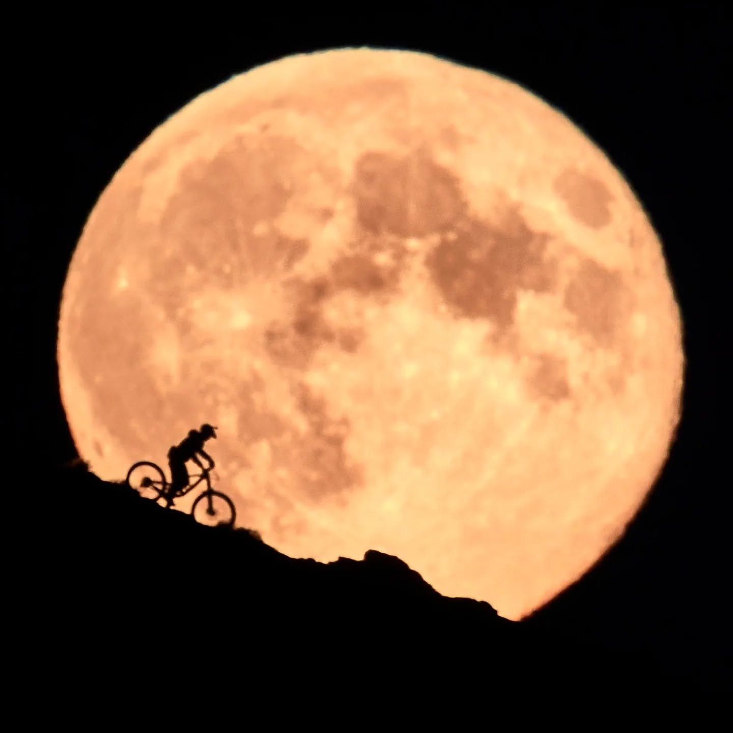This is not Photoshopped! ⚠️

This was the full moon yesterday, with my partner @laura.e.russell riding her mountain bike down Coyote Wall 💛

I thought of making this photo nearly a year ago.

6 months ago I had the full plan using @planitphoto. I k