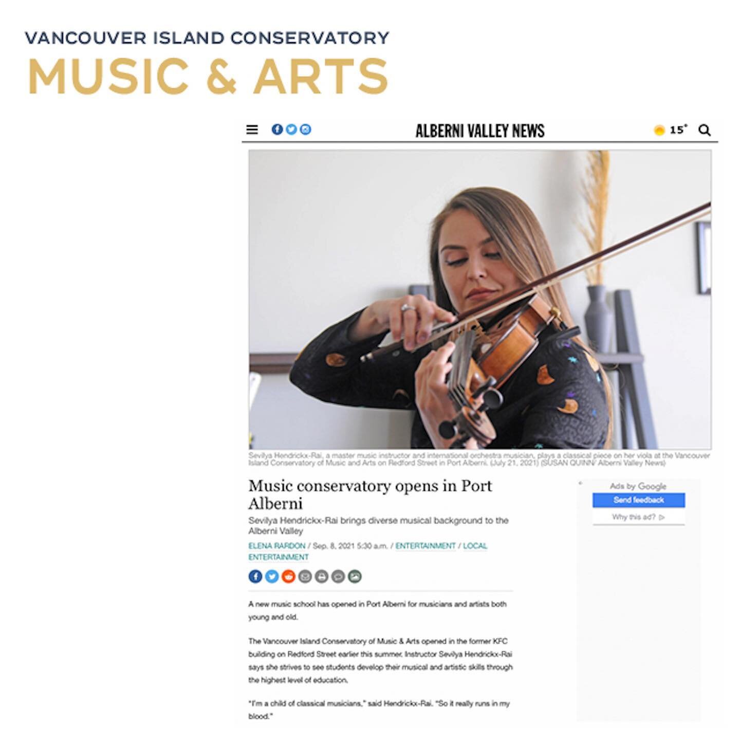 We are excited to be featured in the @alberninews!! Thank you @playinpa for welcoming our Conservatory of Music &amp; Arts!!

For more information on classes please visit our website or email us at info@viconservatory.com

.
.
.
.

#musicschool #musi