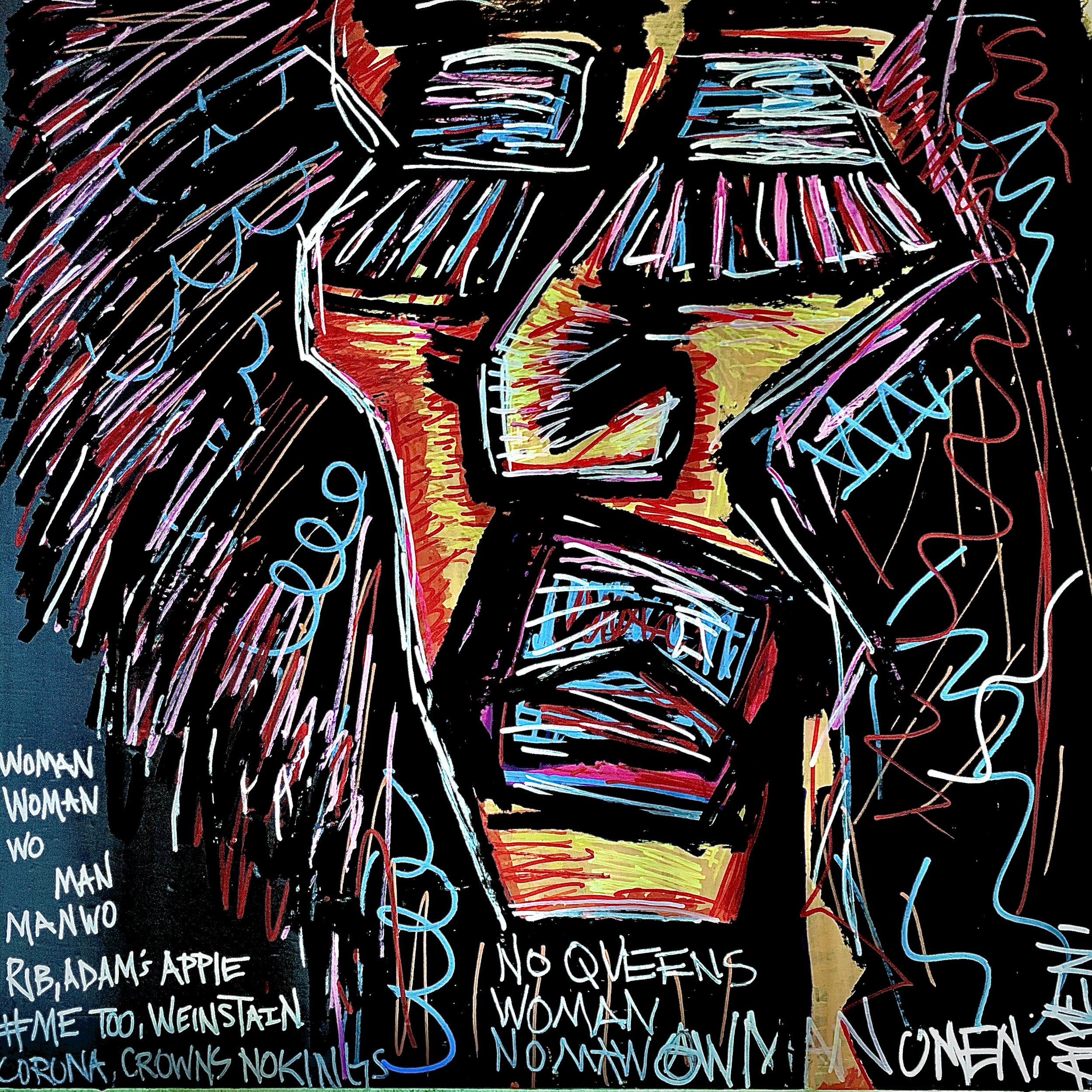 Whoa-Man, acrylic on birch, Cory Carrington