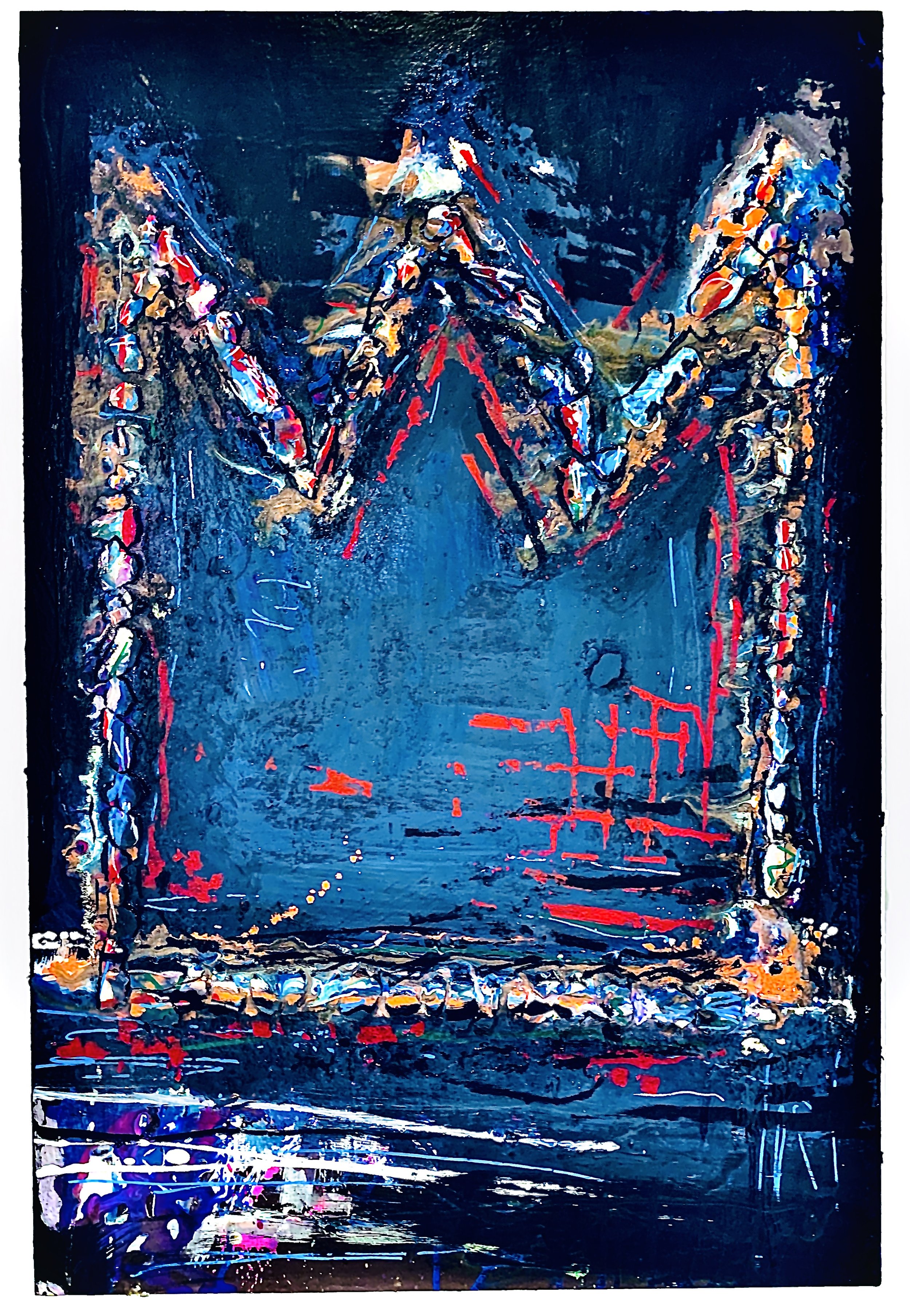 Crowned, acrylic and glass on birch, Cory Carrington