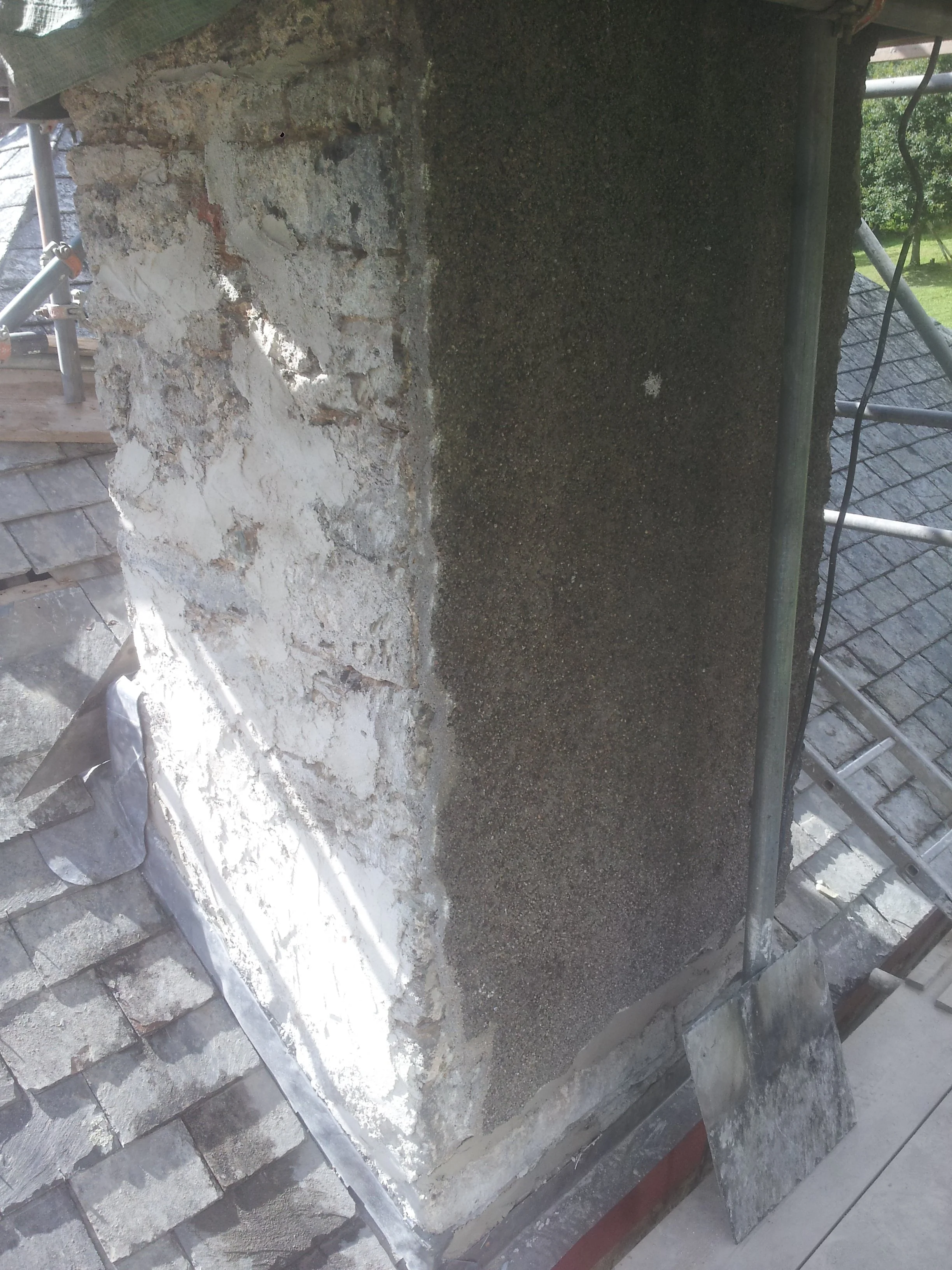 Old cement render.