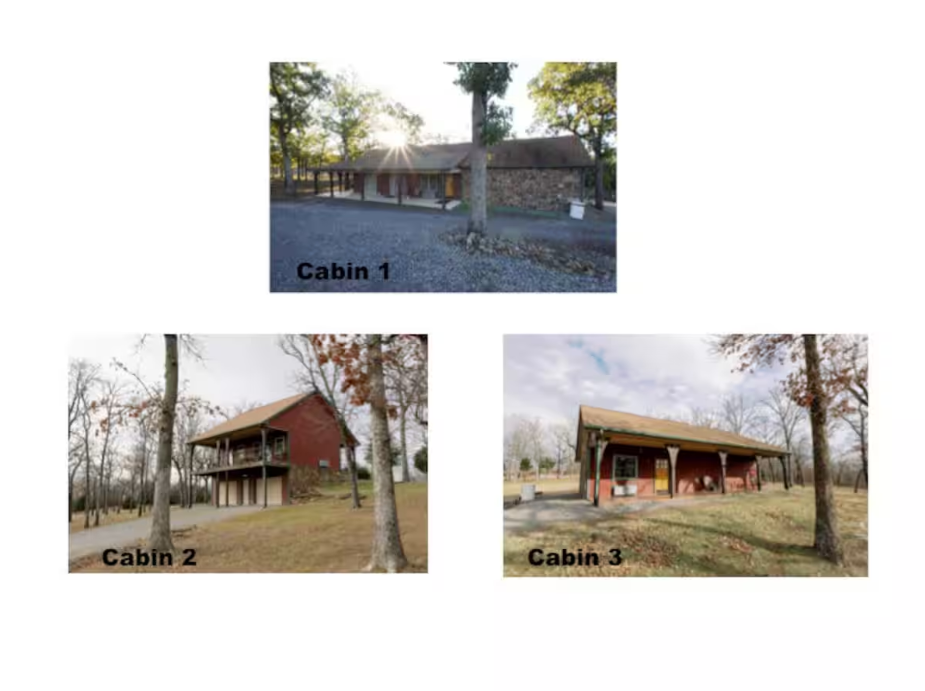 3 Cabins @ Tenkiller (14 guest)
