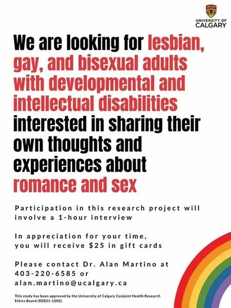Romantic and Sexual Experiences of LGBTQ2S+ People with Developmental and Intellectual Disabilities in Alberta