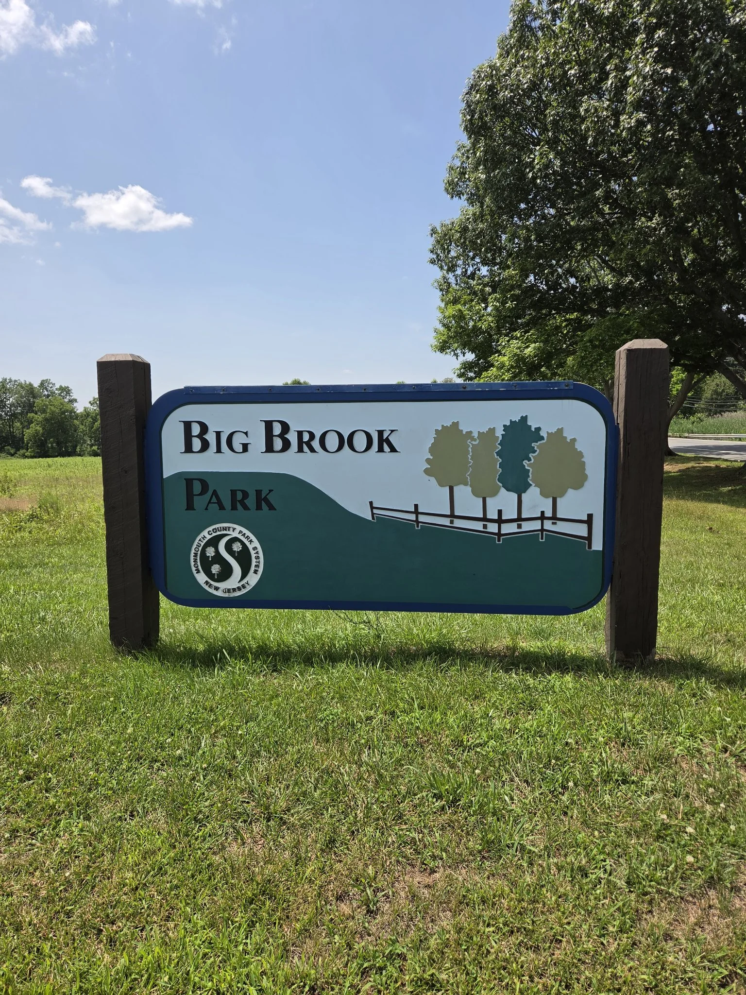 Big Brook Park entrance sign in Marlboro