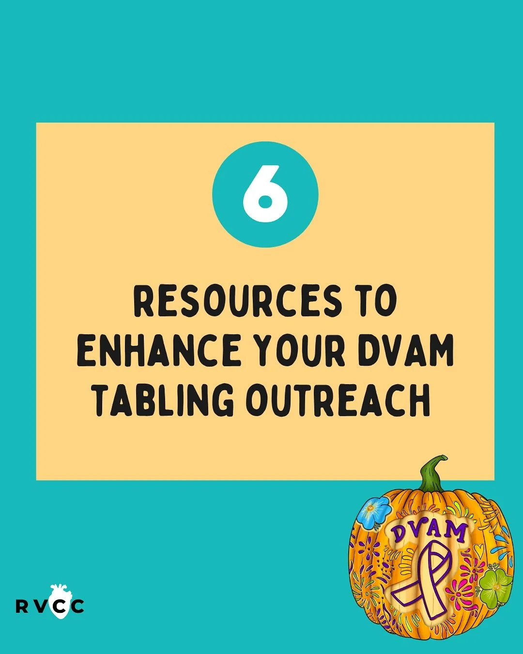 We hope all your DVAM outreach goes well this month! Here&rsquo;s 6 resources you can use to draw more people to your table 🍂. Link to request our tabling toolkit is in our bio.