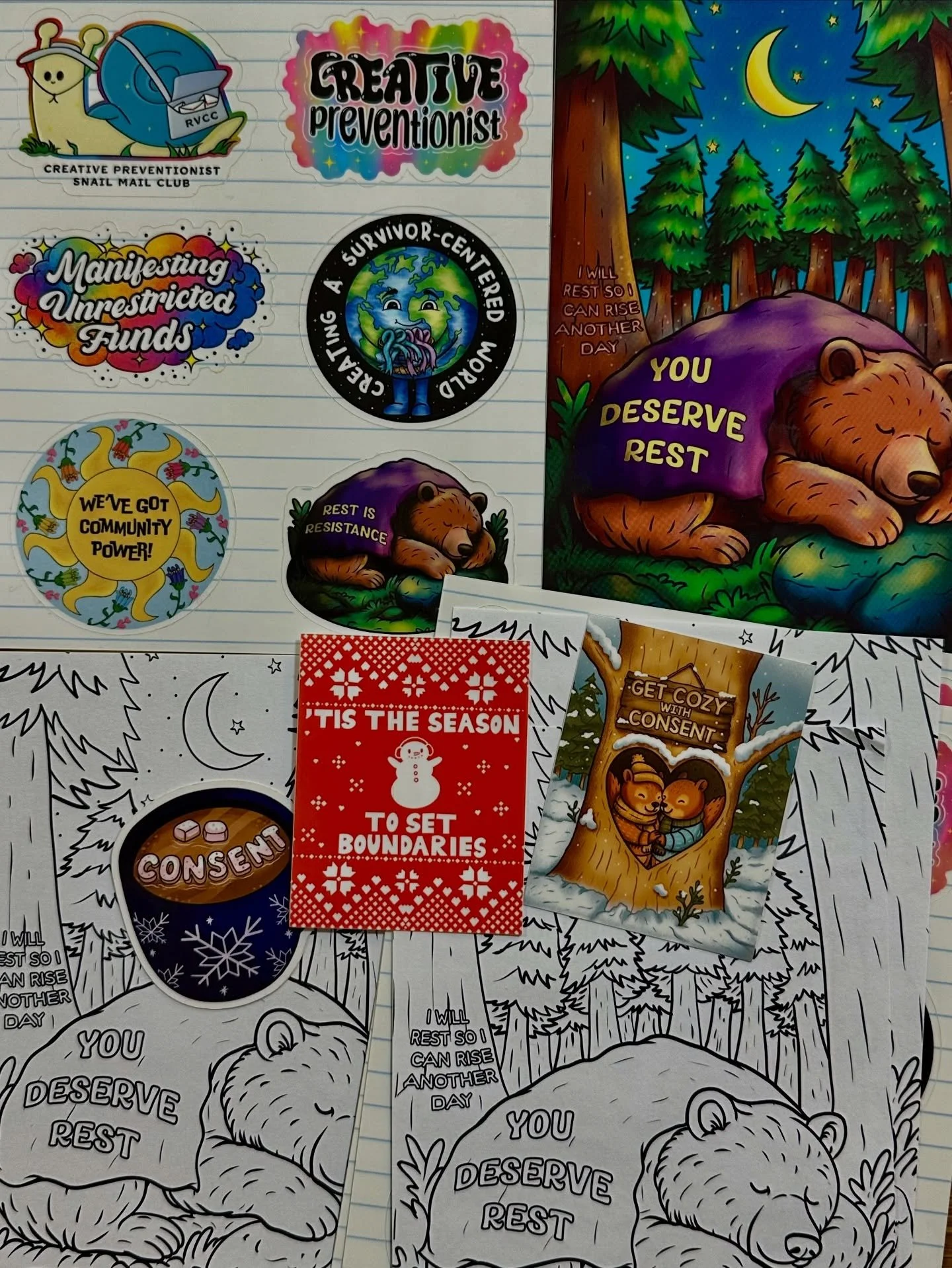 A sneak peak of what you&rsquo;ll get as a member of our December snail mail club 🐌💌! And omg, we&rsquo;re so excited that 34 of you and other creative preventionists have already signed up 🤩. Can&rsquo;t wait to write to you and build this cute l