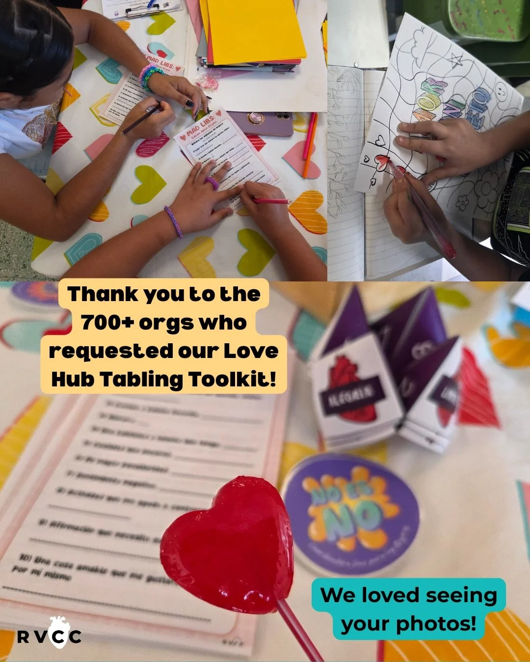 We loved seeing all the creative ways you used our Love Hub (V-day/TDVAM) tabling toolkit last month! Grateful to everyone who shared their outreach photos and feedback with us 💕.