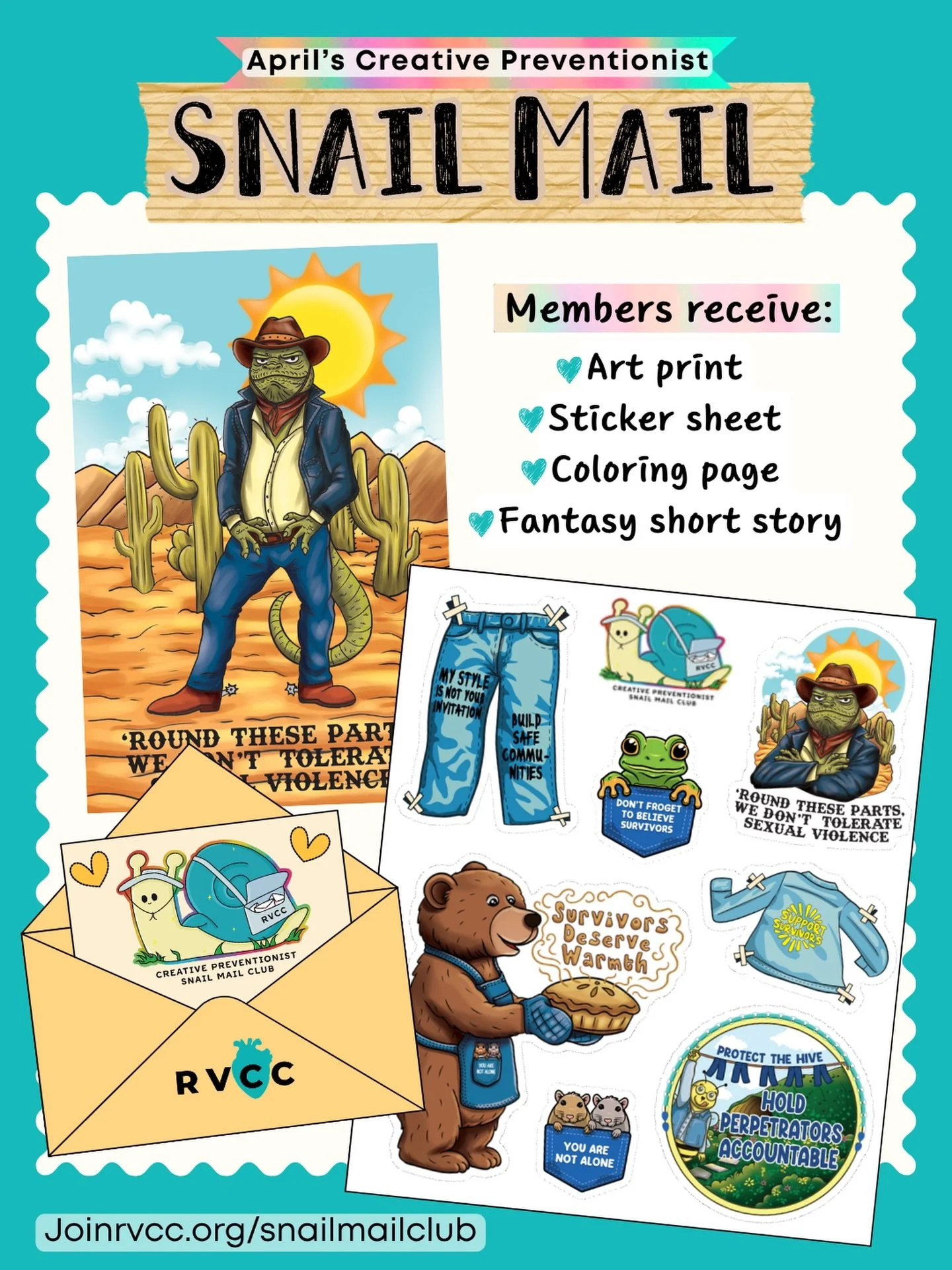 So excited about this month&rsquo;s snail mail! Every other month we send a cute envelope with surprise goodies and feature a character or story from a magical consent-centered town. Imagination is so powerful, especially when we&rsquo;re witnessing 