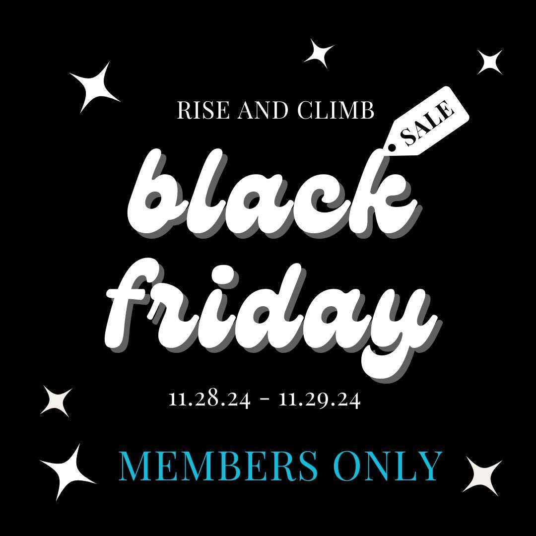 ⭐ 35% off Rise and Climb Merch (Members Only)
Purchase any of our Rise and Climb Merchandise and receive 35% off!* Just add the item to your cart and enter the code 24BF35 upon checking out
*Applies only to items with our Rise and Climb logo. Offer g
