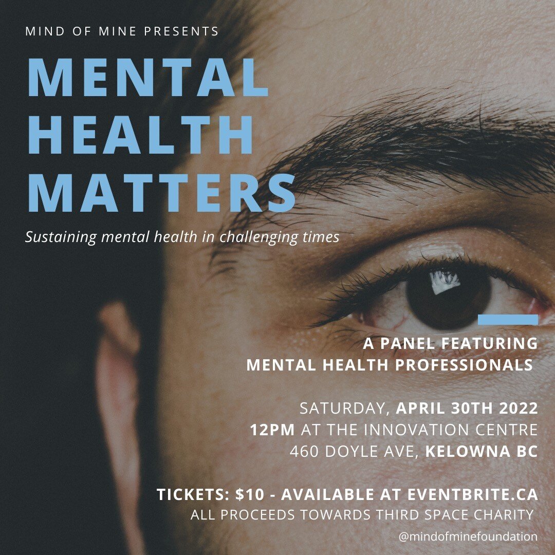 Mind of Mine presents our 4th Annual Mental Health Panel which will be happening in-person on April 30th, 2022 at the Innovation Center! This event will be in a panel format where discussions around topics like Depression, Anxiety, Relationships, Gen