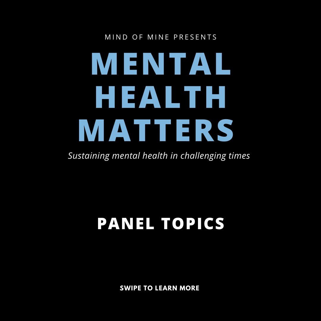 Introducing the panel topics for our upcoming event. Our panelists will be discussing a variety of topics, including depression, anxiety, relationships, gender and cultural diversity, and resiliency. There will also be an opportunity to submit questi