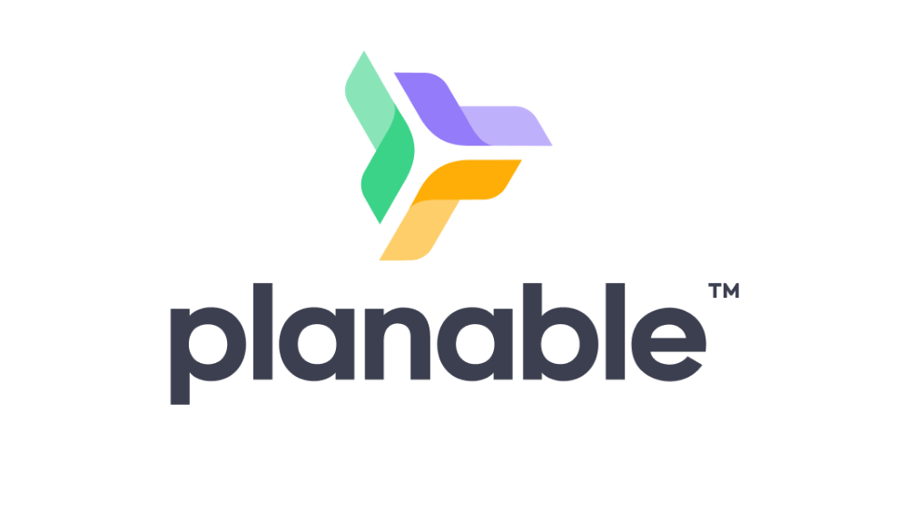 Colorful geometric logo with the word "planable" beneath it.