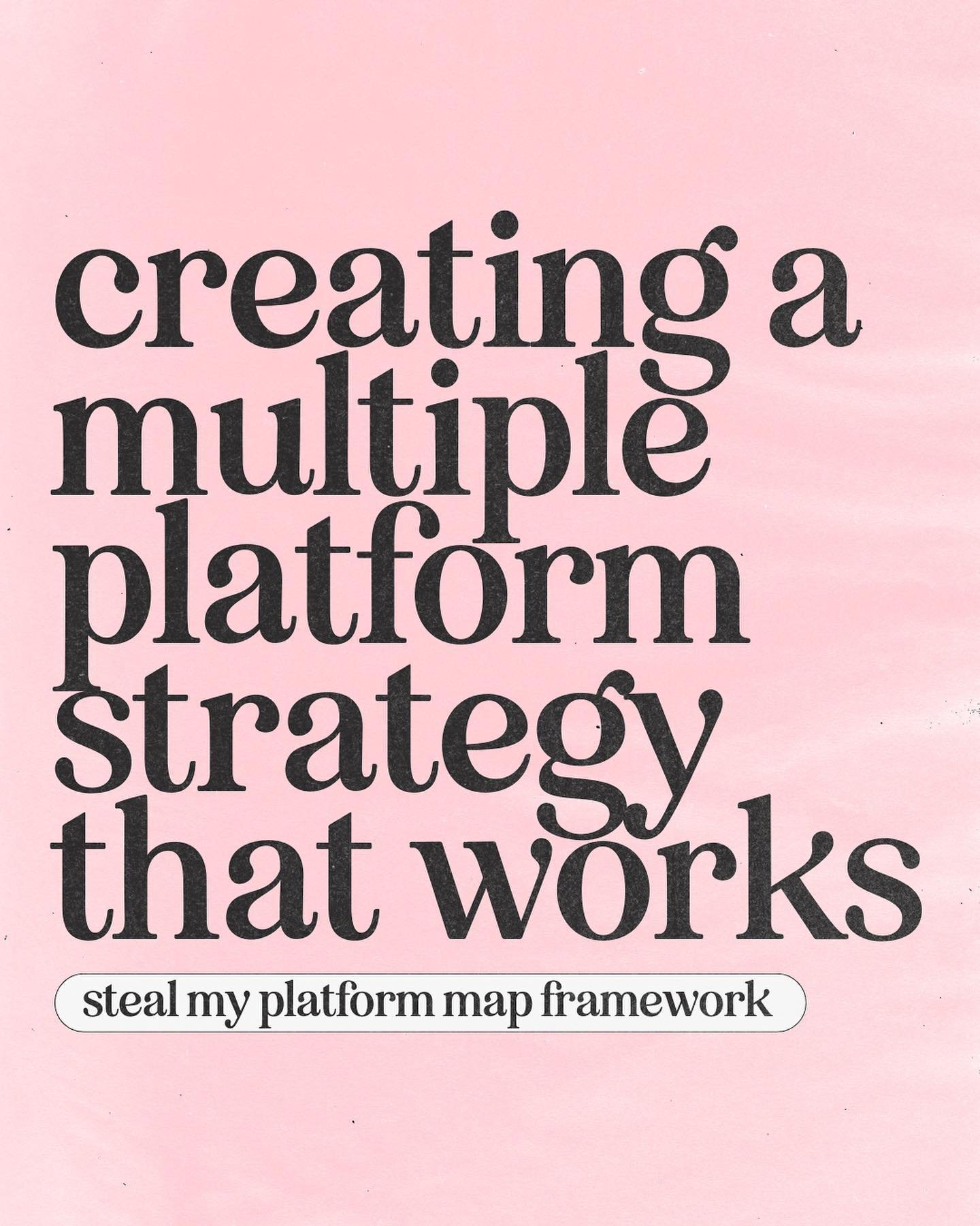 Generic copy and paste approach? not around here 🚨✨👋

I&rsquo;ve got my platform map. 

My secret weapon to easily visualising each platforms place in my strategy (because they all play different roles!), and taking the pressure off each platform t