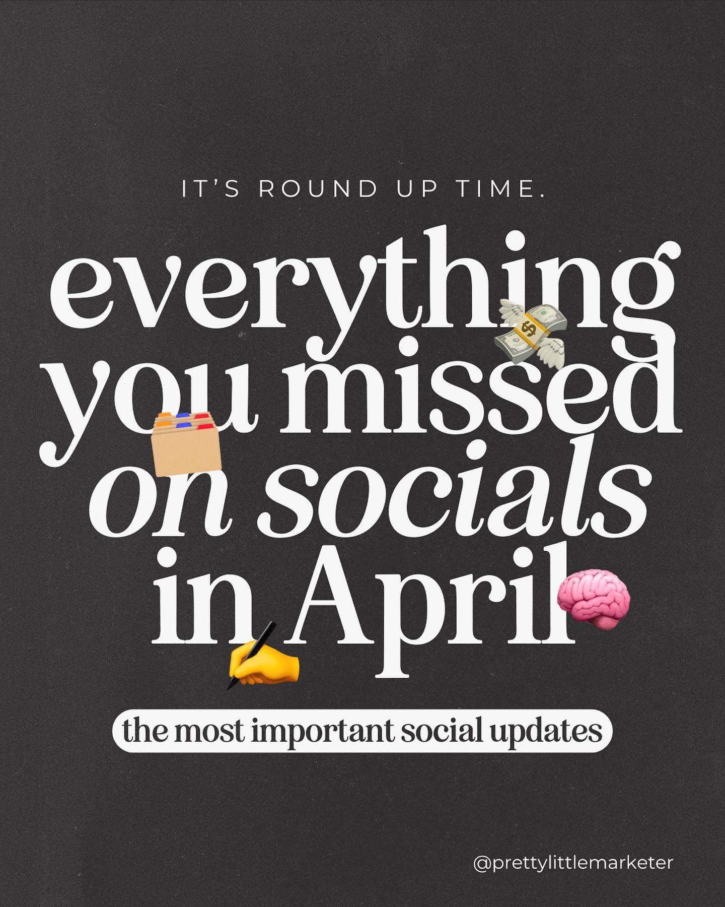 April might be over, but the social media updates aren&rsquo;t 👀✨🥵

Lucky for you, I&rsquo;m round up the most important headlines. 

Swipe to learn more and let me know below which update you love or hate the most 🤭✍️💓

#prettylittlemarketer