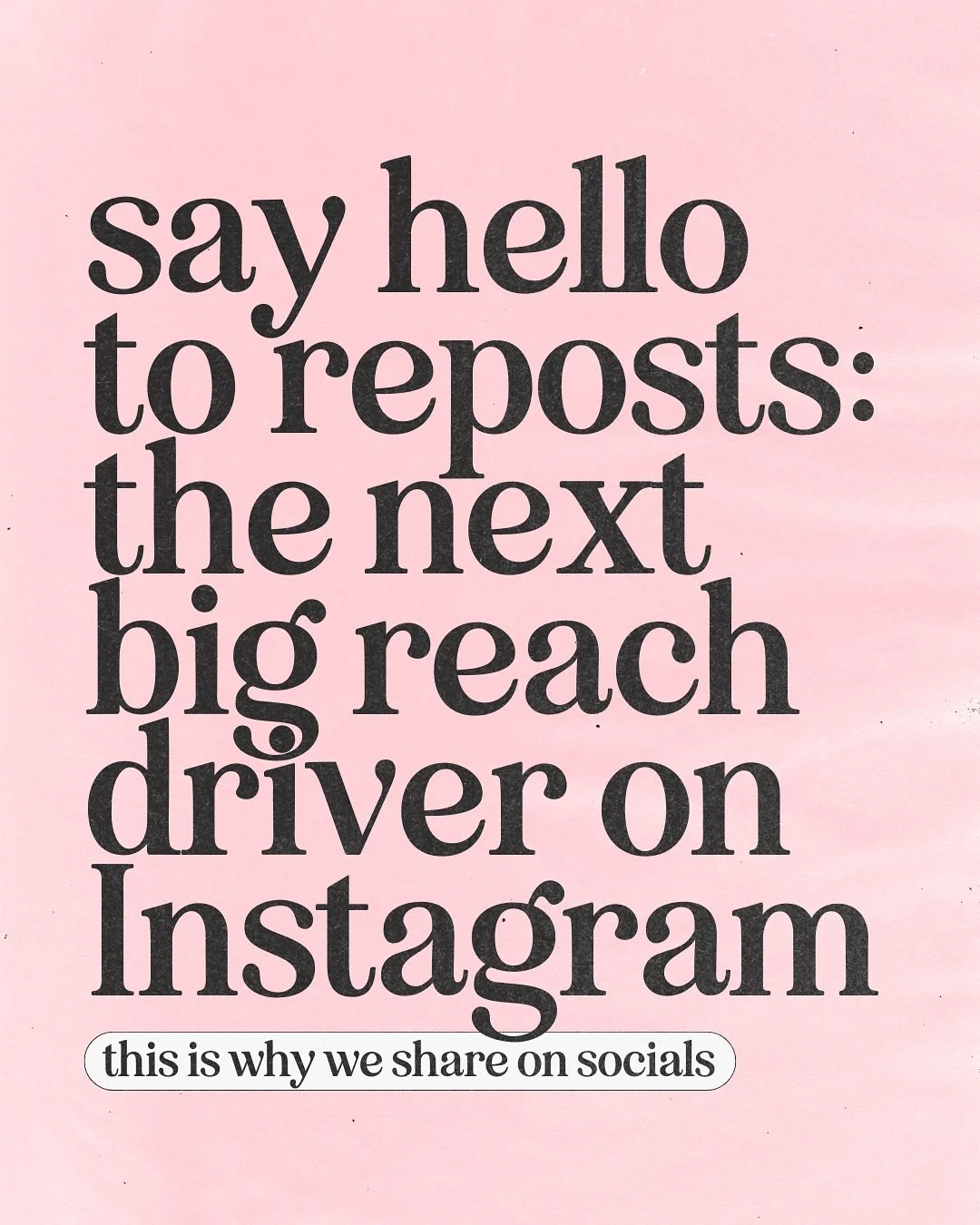 say hello to reposts, Instagram&rsquo;s biggest reach opportunity in a hot minute ‼️✨💫

i&rsquo;m excited about this one, and you should be too. 

from allowing your most loyal fans to give you the ultimate stamp of approval with a spot on their pro