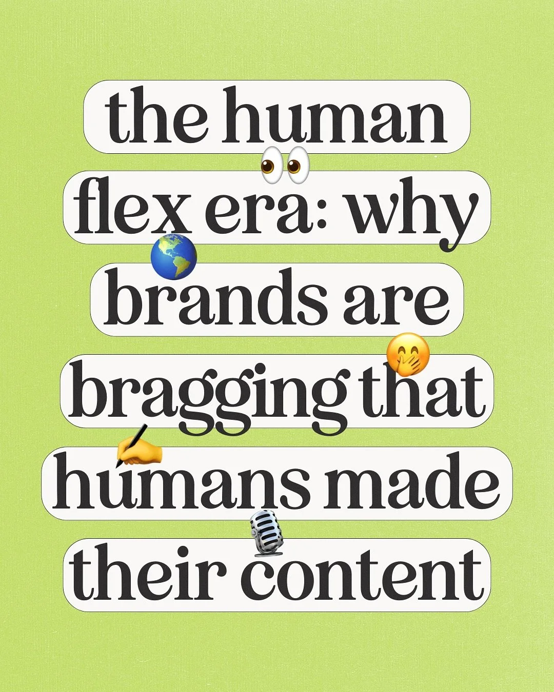 if your brand cares about how your product is made, why fake how your content is made? 👀‼️

back in april, i read a substack article that i still can&rsquo;t stop thinking about.

Rachel Karten from Link in Bio coined this term that&rsquo;s been spi