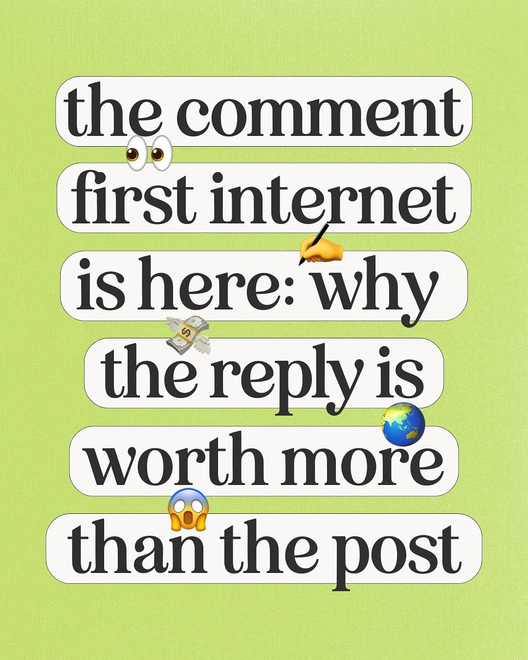 forget the feed - the real magic happens in the comments 🤭✨👀👋💭

while feeds get saturated, genuine connections flourish below the post.

here&rsquo;s why I&rsquo;m making commenting my top priority in 2025, and why I think you should too - what d