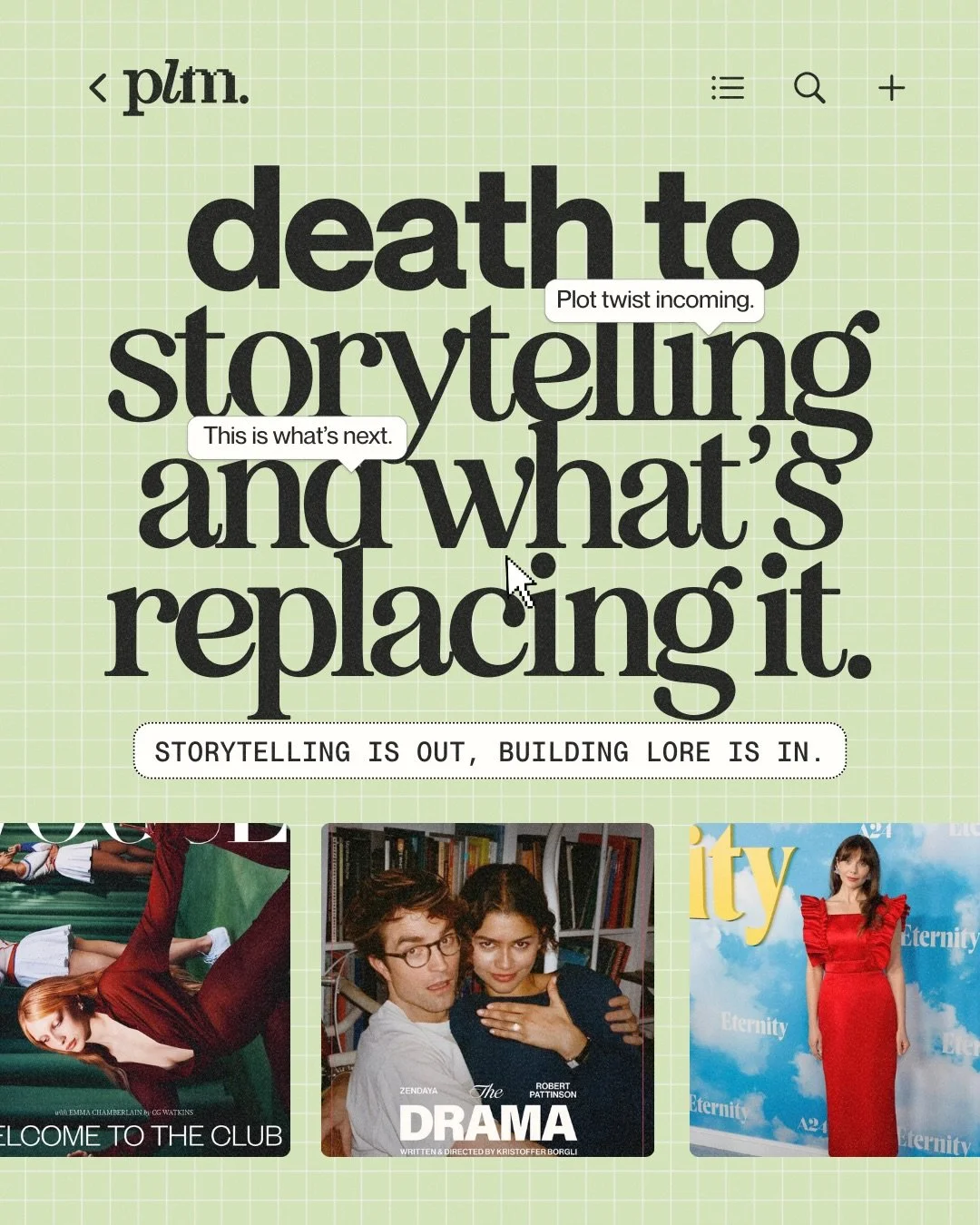 storytelling isn&rsquo;t enough anymore 👀 

not because it&rsquo;s bad advice, but because stories have endings. 

and the creators and brands building real loyalty right now are doing something different. 

something that doesn&rsquo;t end, it accu